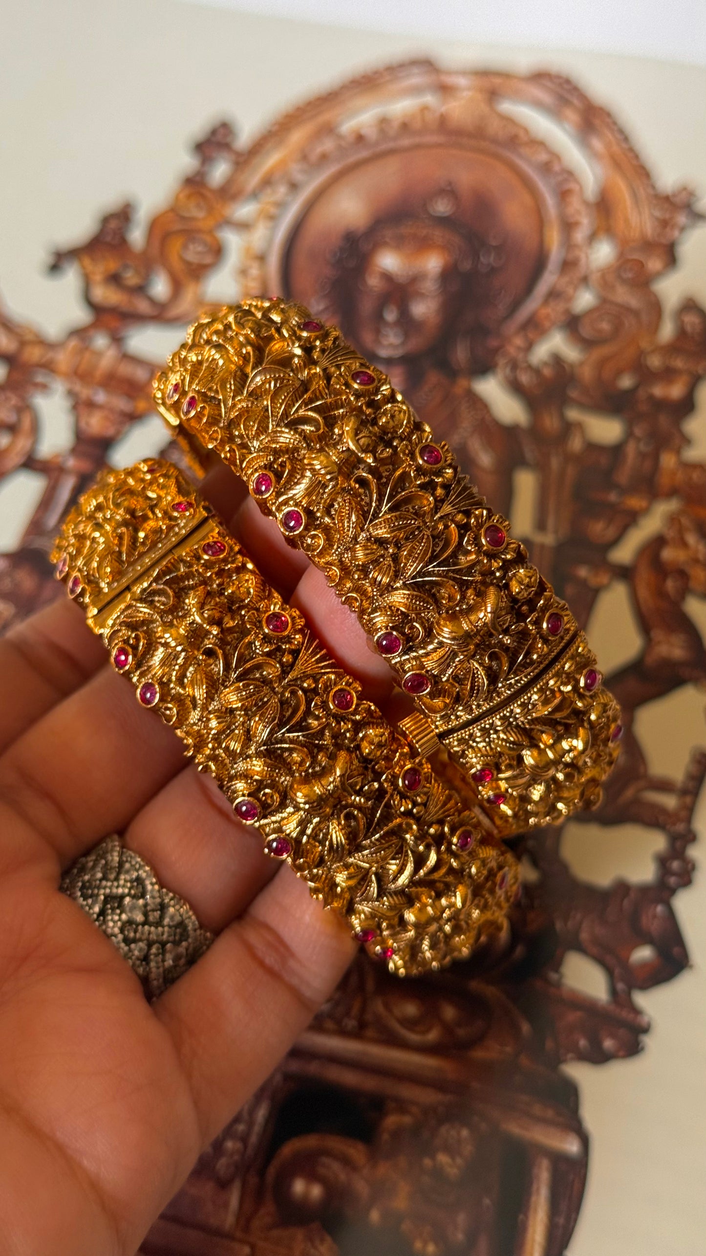 Lord krishna inspired temple bangles
