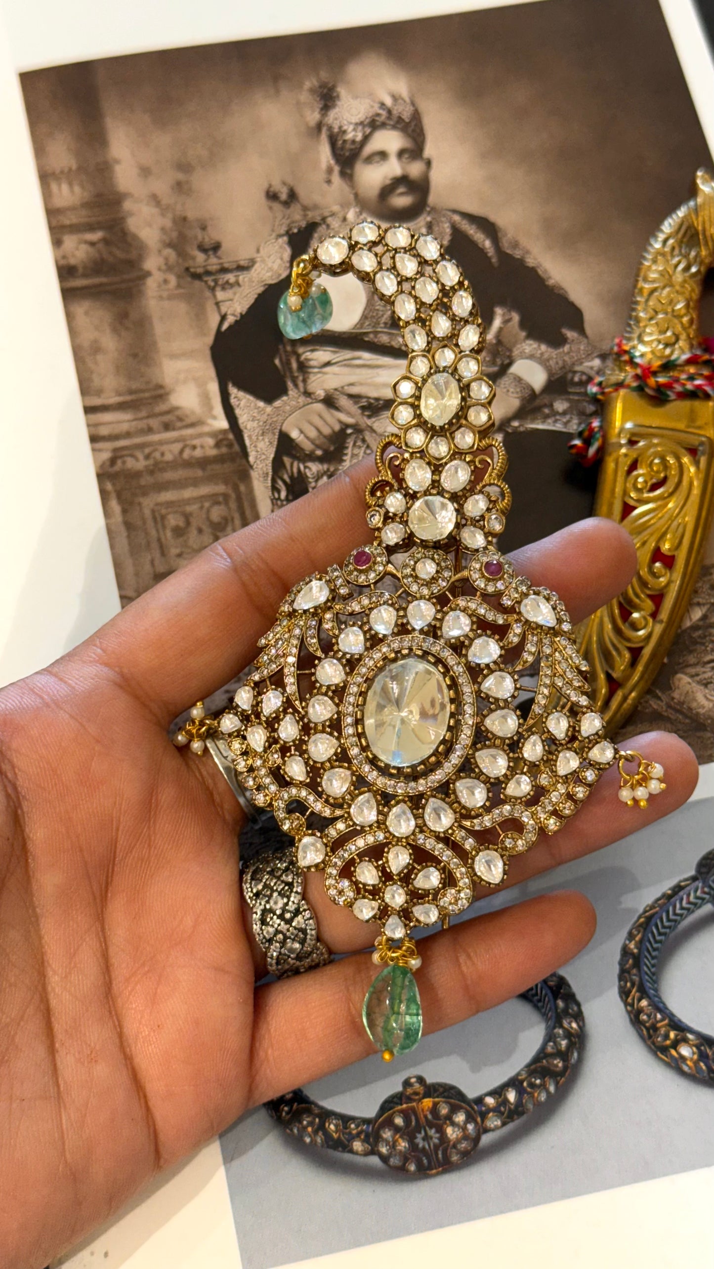 Victorian kundan designer kalgi