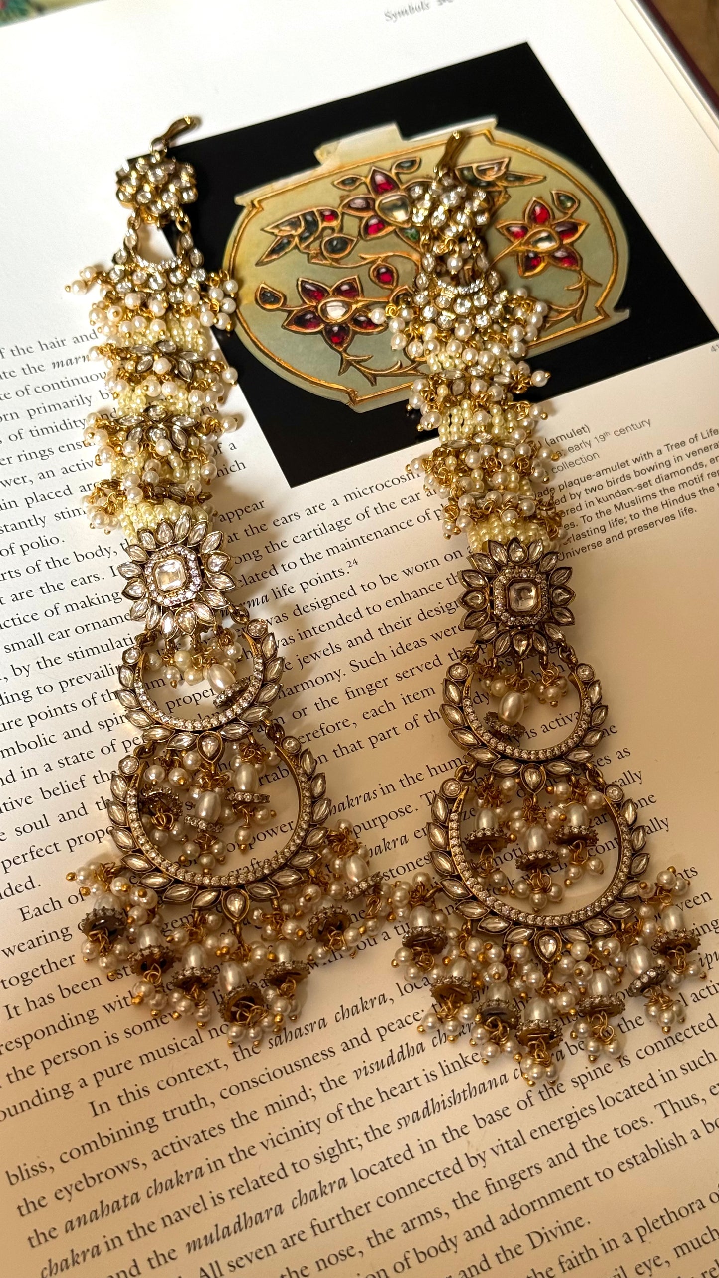 Earrings  Mughal inspired  heritage Chandbali
