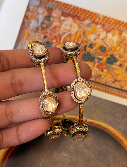 Real moissanite bangles (not openable)