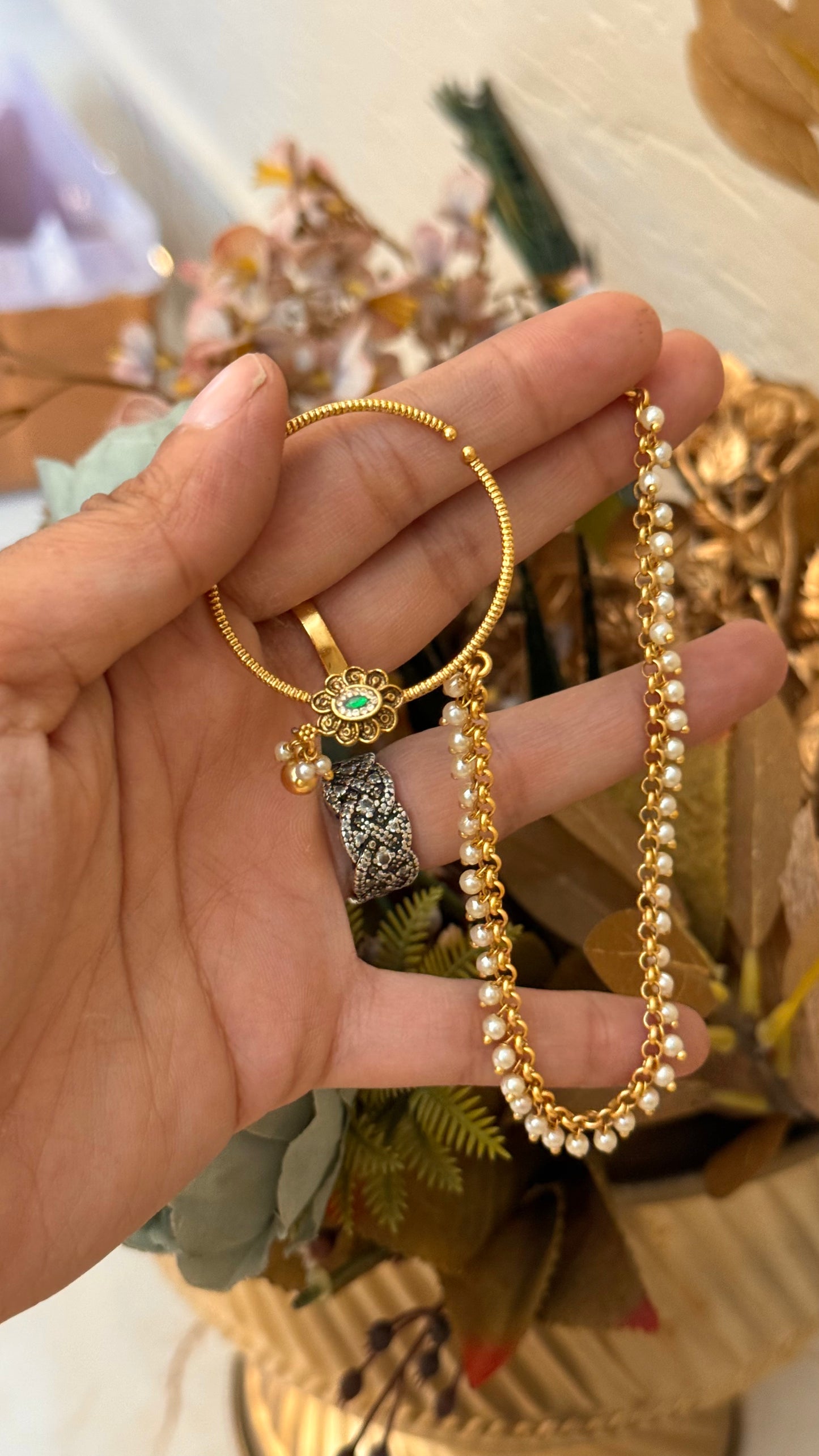 Emerald polki rajwadi nath
