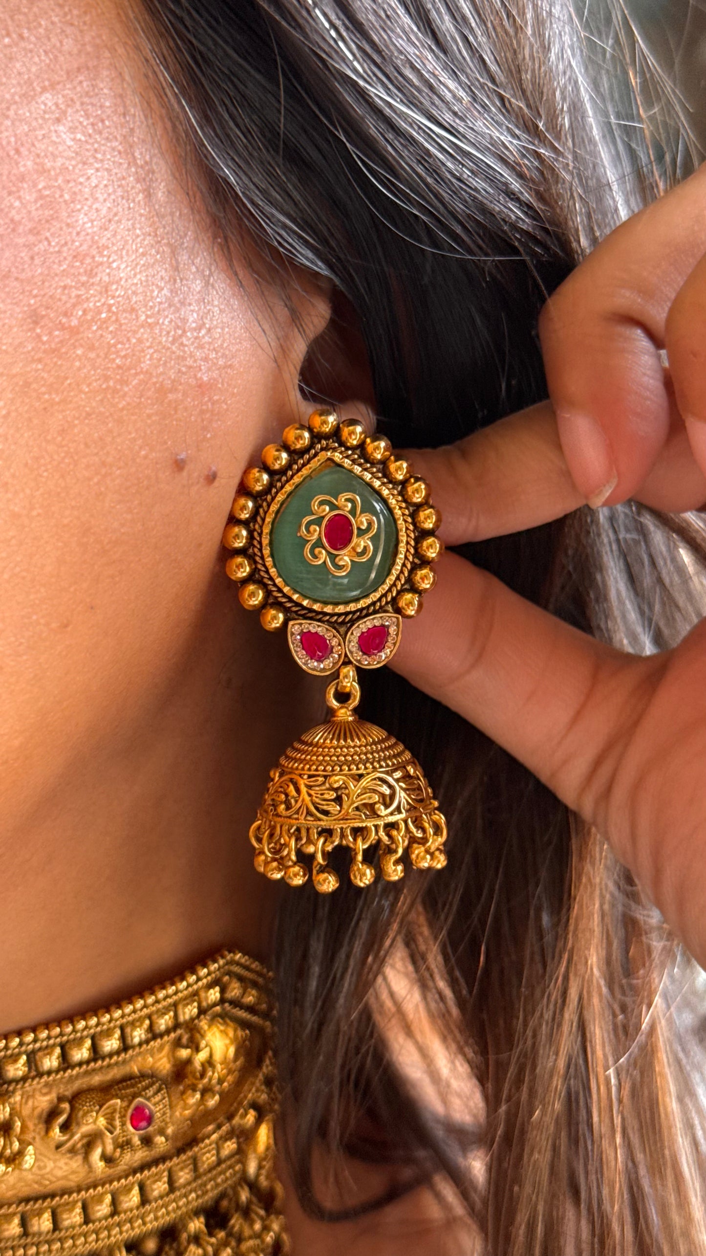 Mint doublet inlay rajwadi Aad