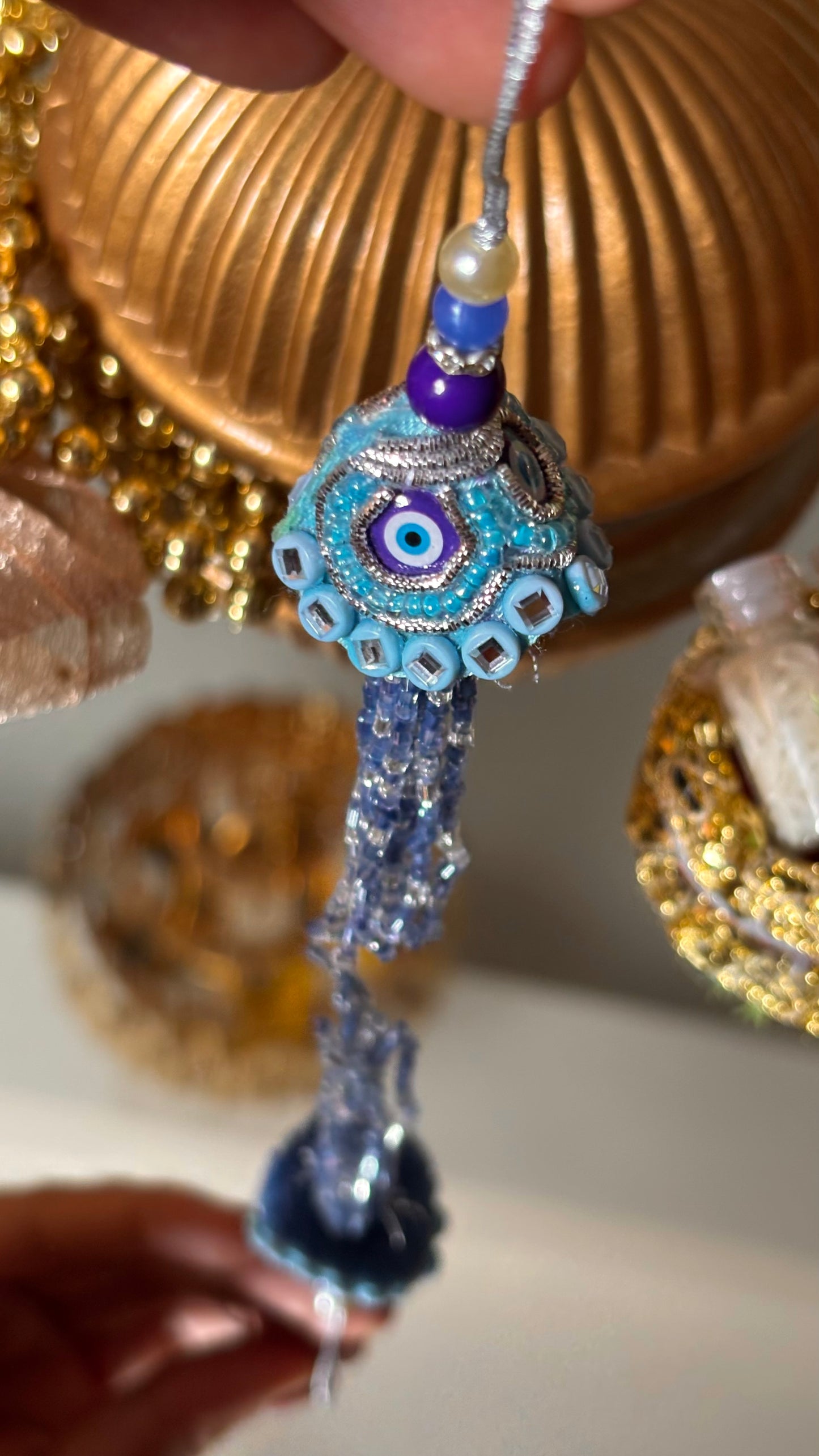 Evil eye lumba Rakhi for bhabhi ( shipping will be extra )