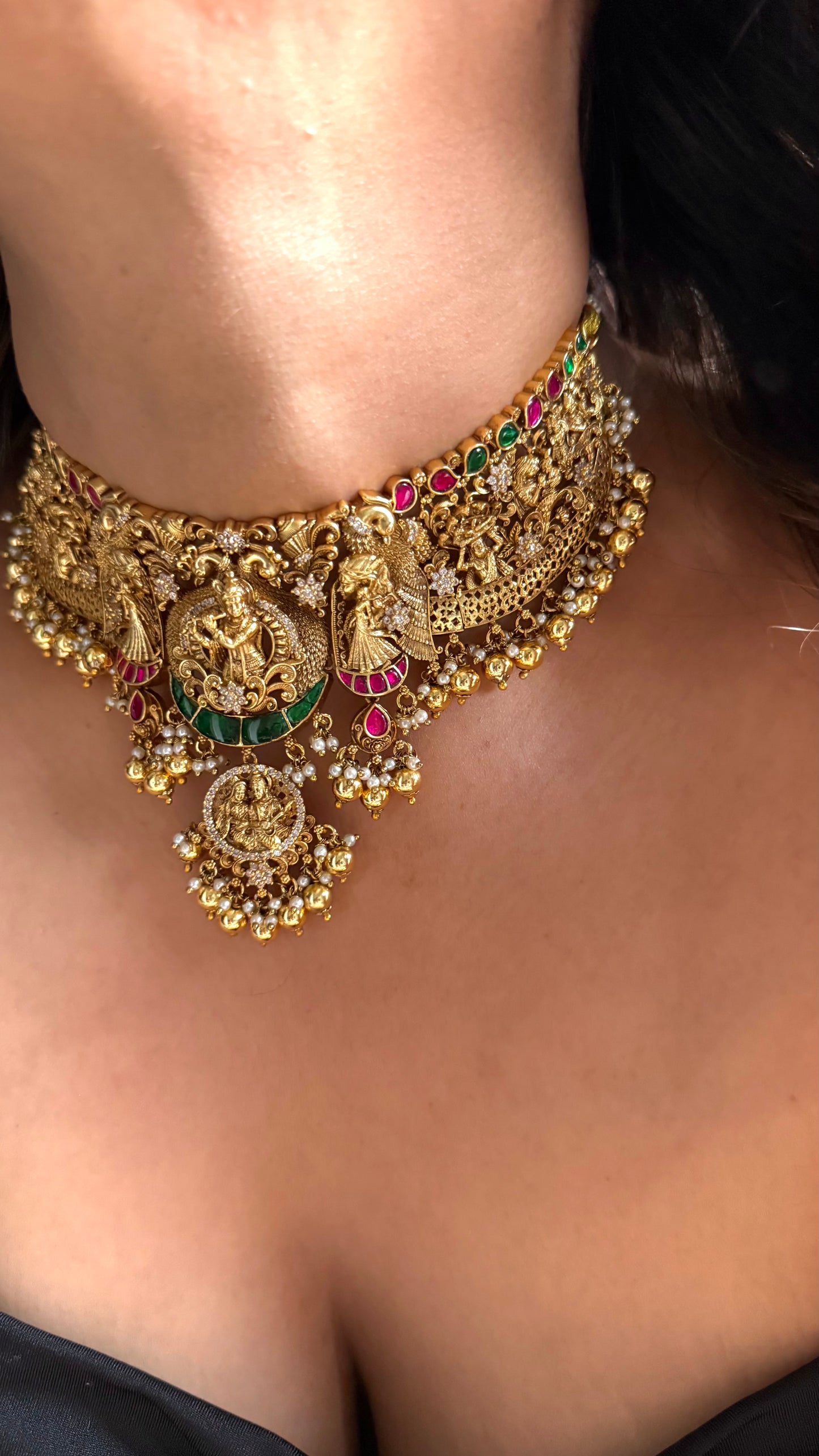 Lord Krishna bansuri swaroop choker