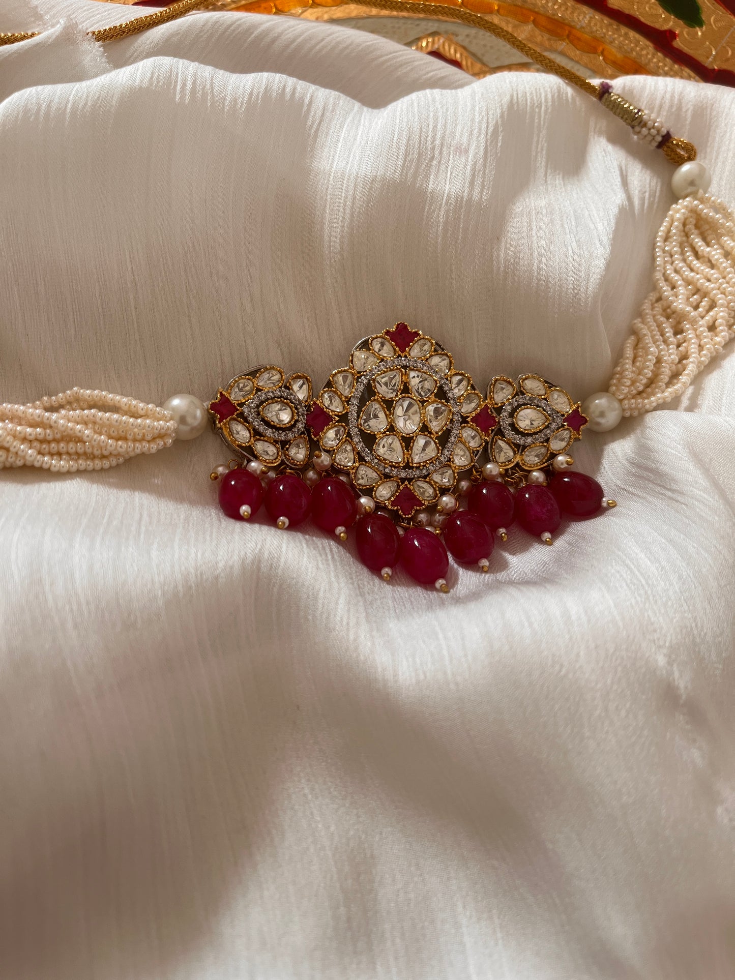 Ruby choker necklace