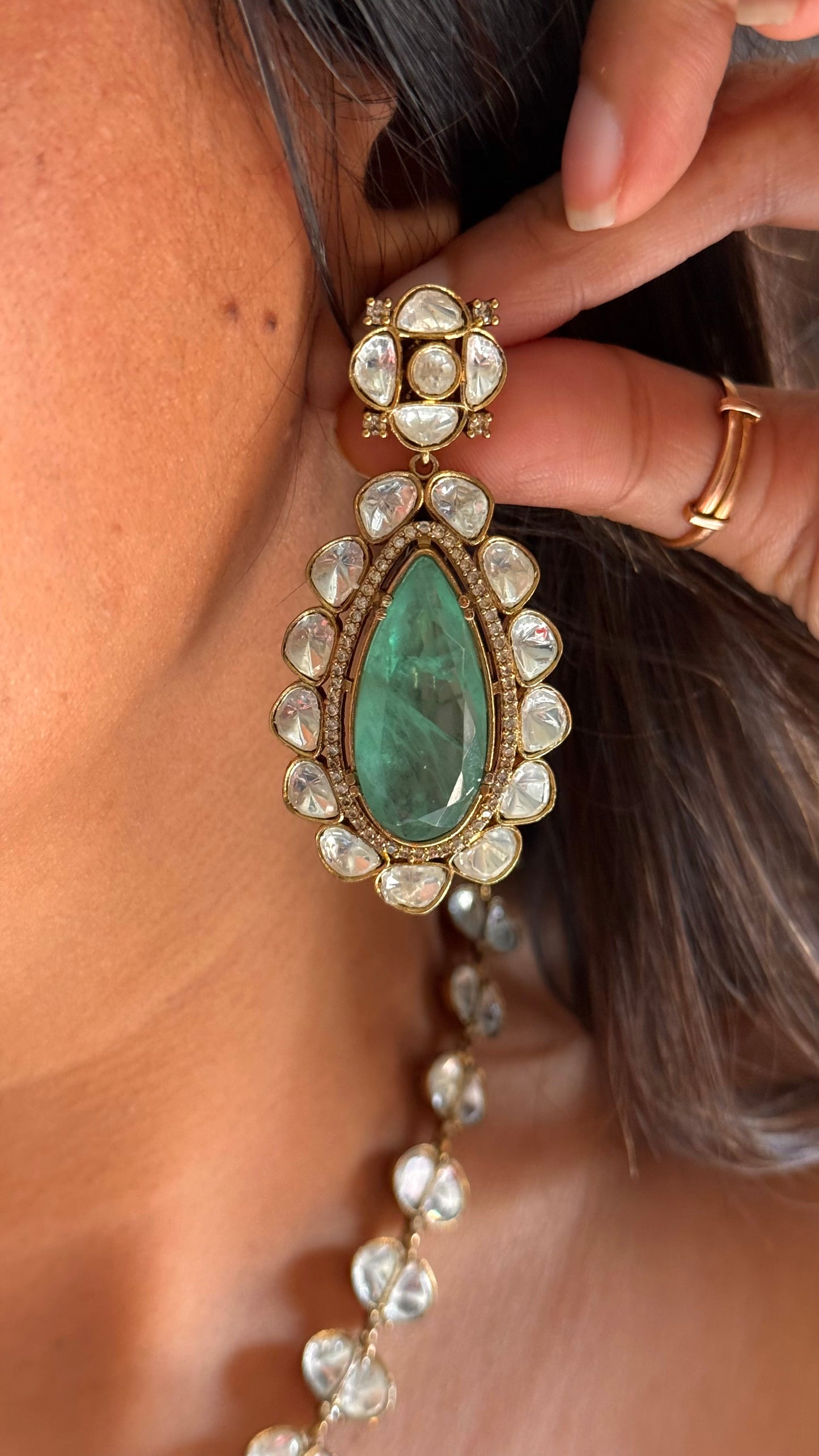 Mint doublet victorian necklace