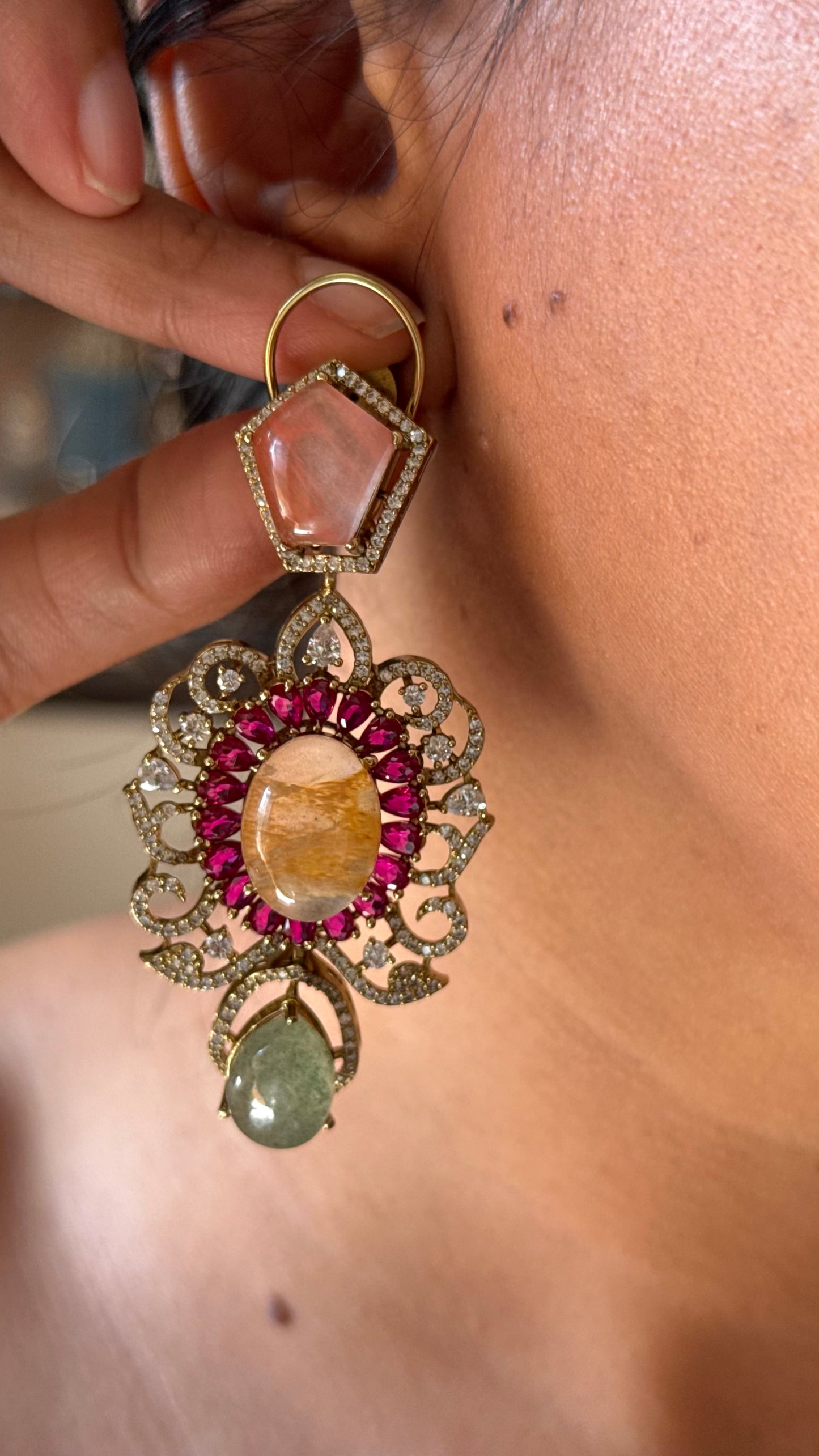 Sabyasachi inspired mix polki Necklace