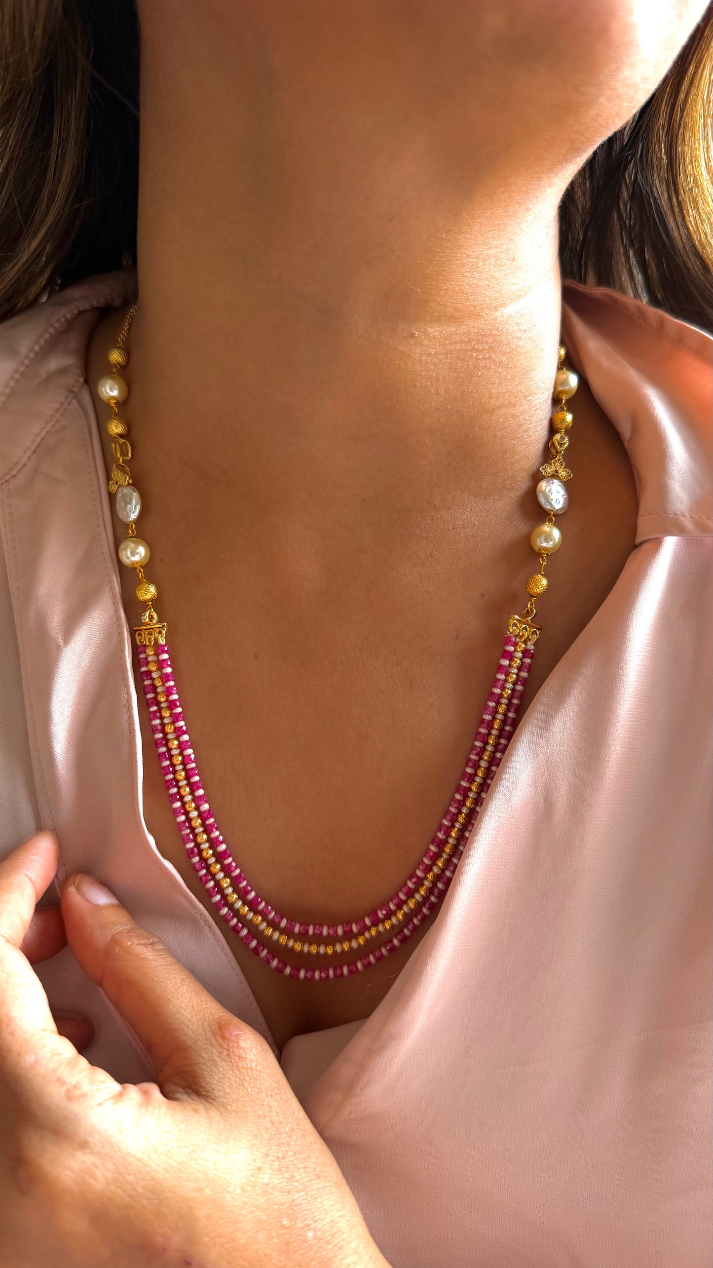 Matarmala with mother of pearl detailing