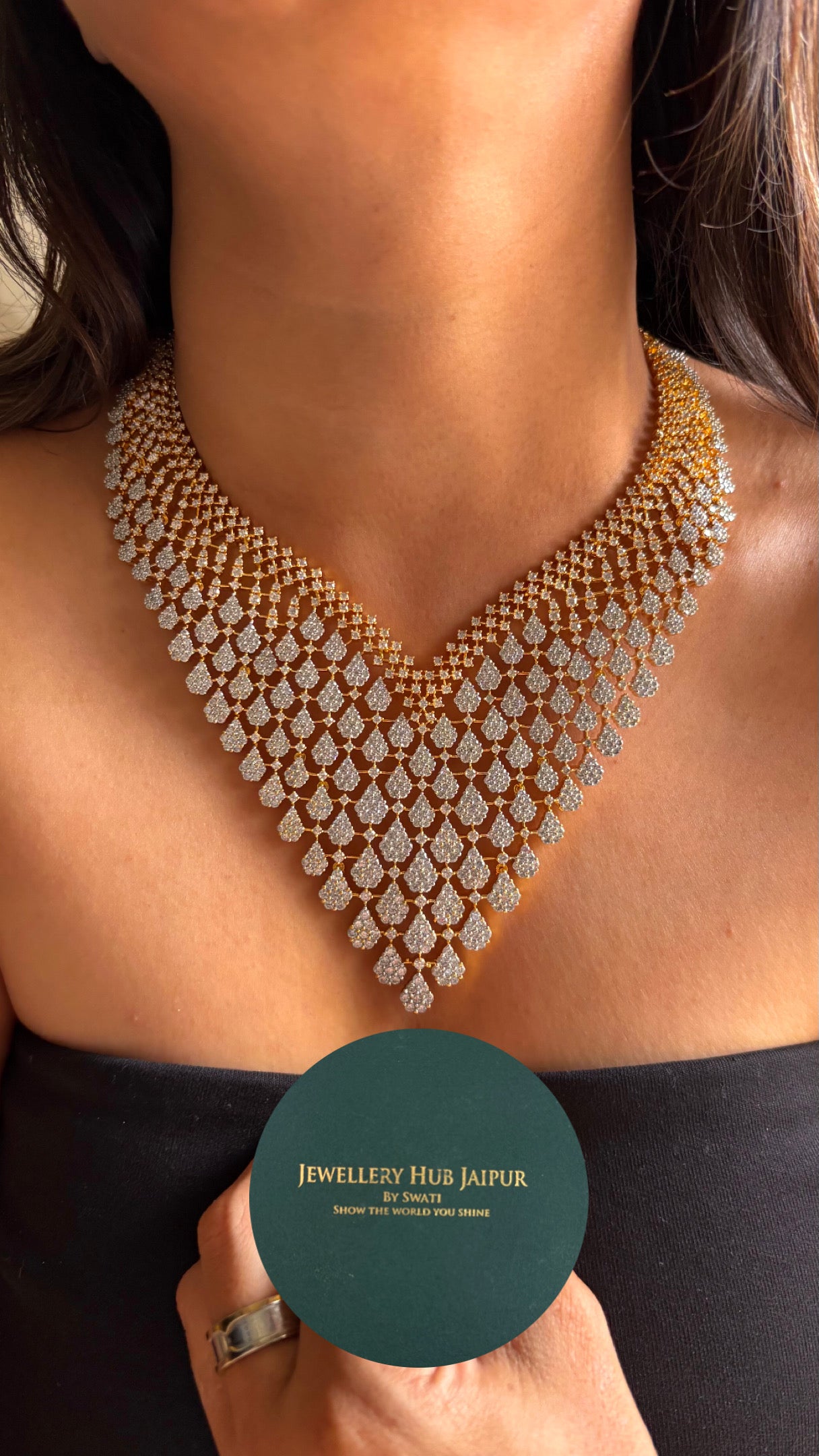 Gj polish regal cz diamond Necklace