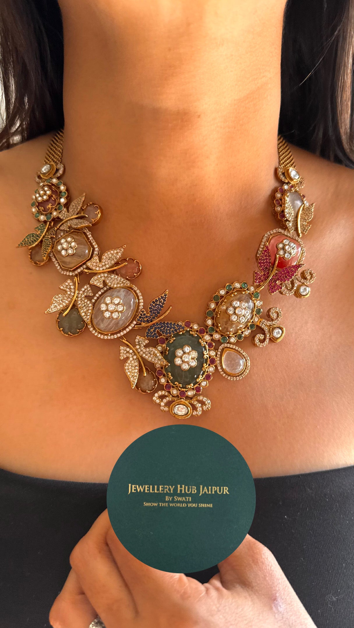 Sabyasachi inspired floral vintage necklace