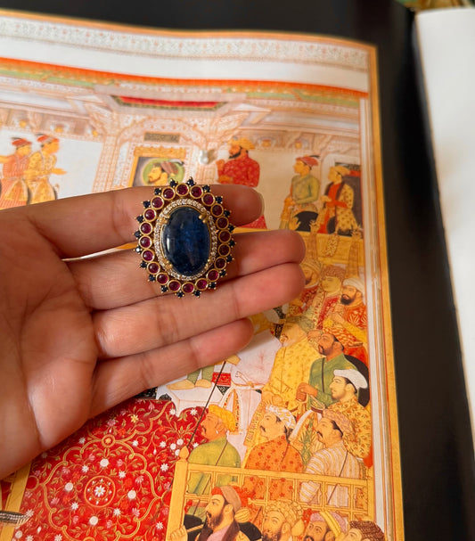 Sapphire adjustable ring