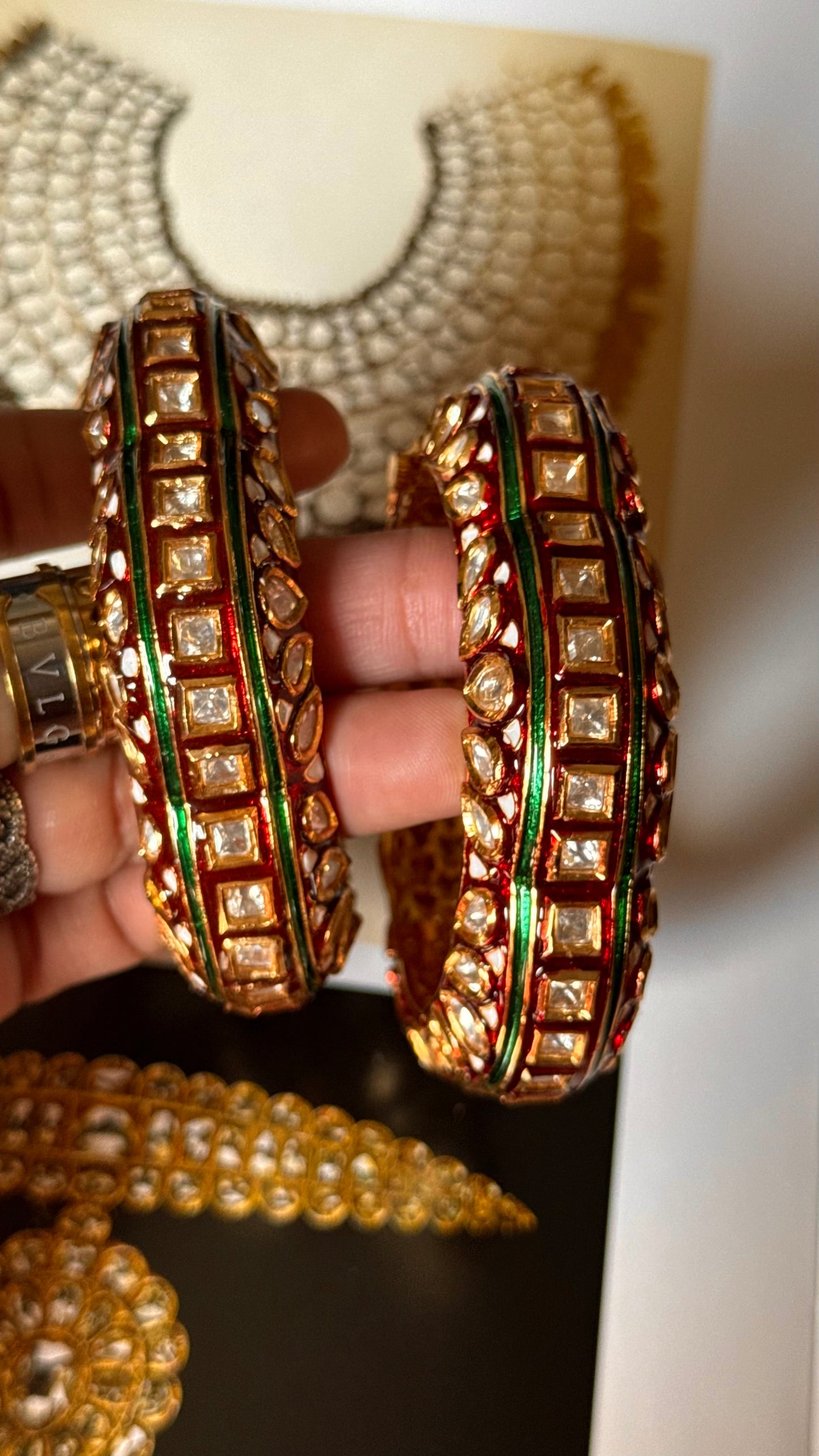 Ruby emerald bangles