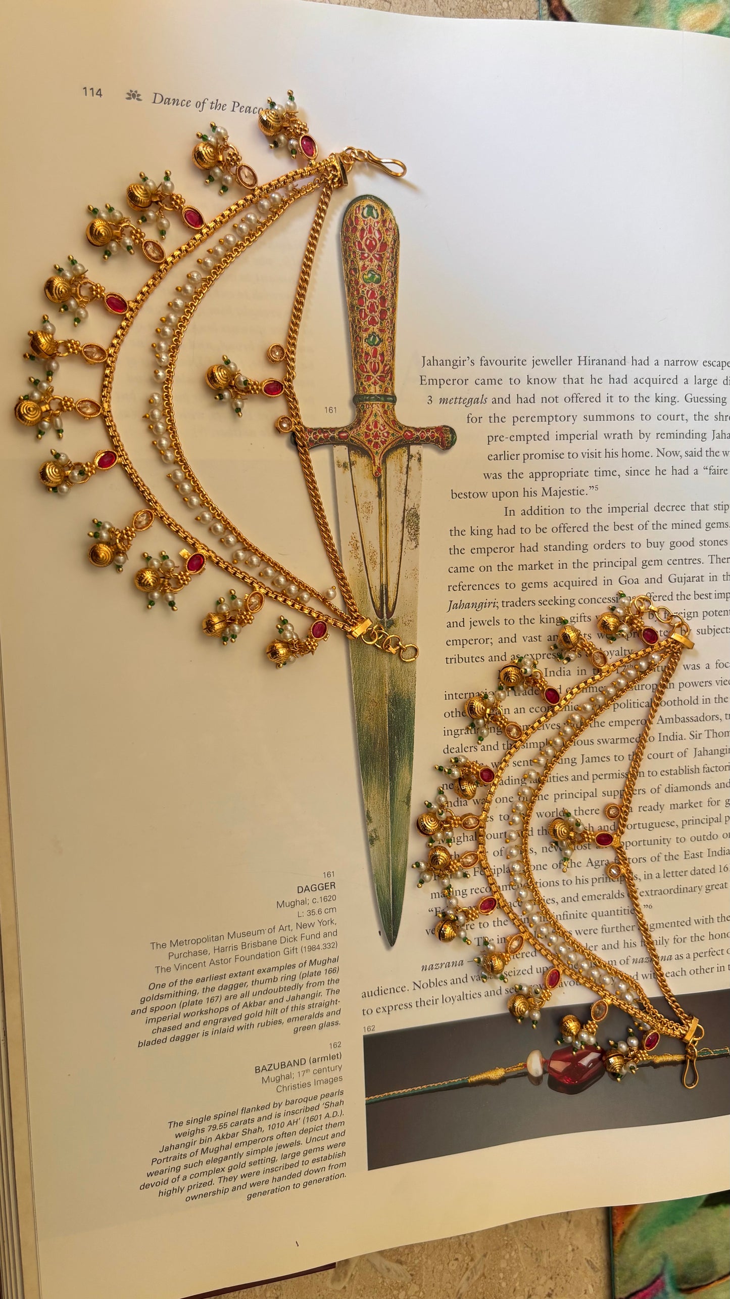 Three layer ruby with gold drops Kaan chain