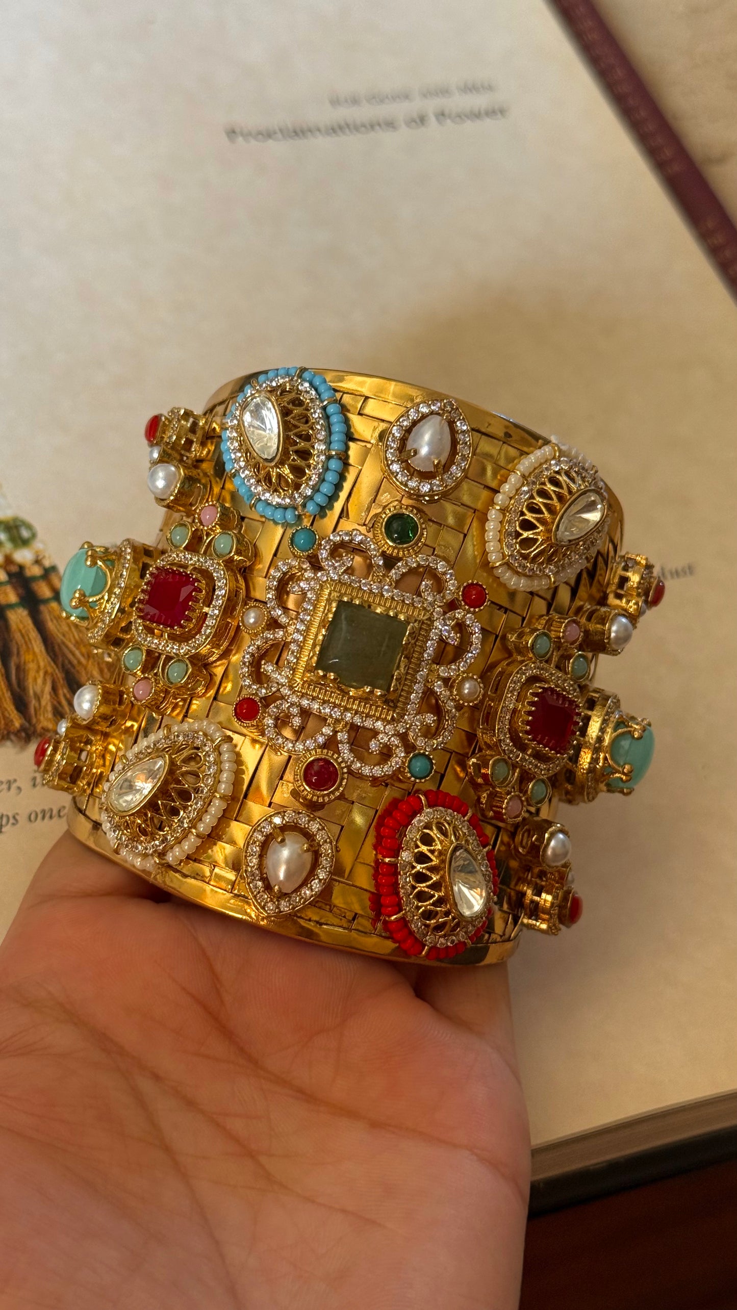 Sabyasachi inspired mint antique Bracelet