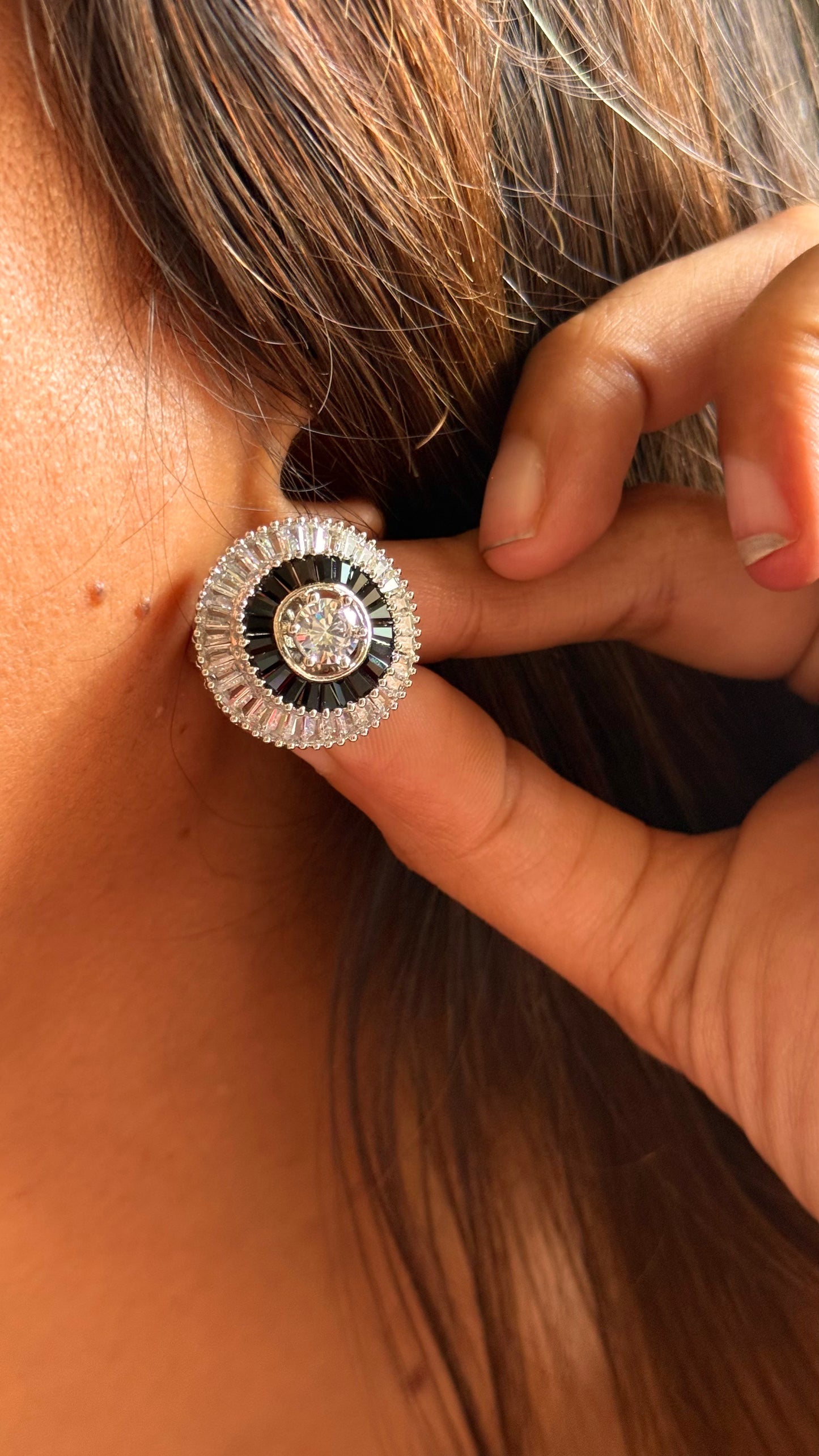 Black diamond studs