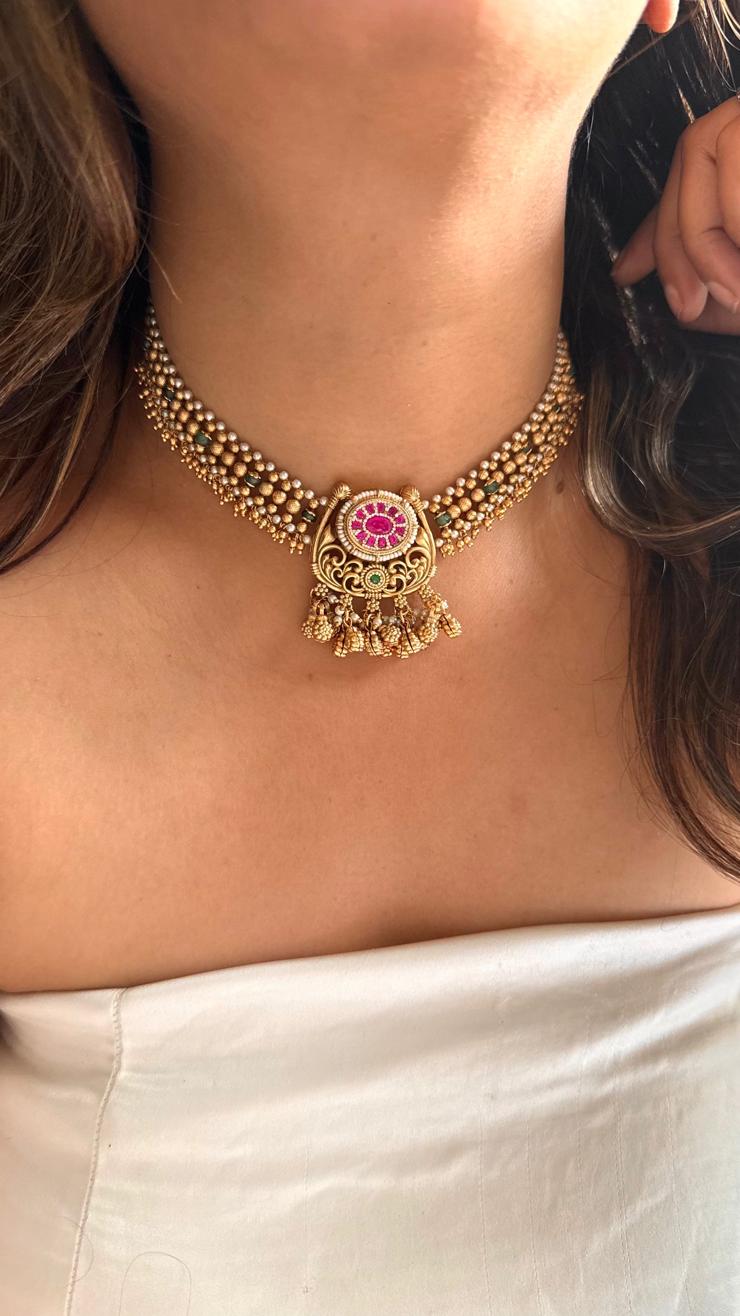 Rajwada real Swarovski choker