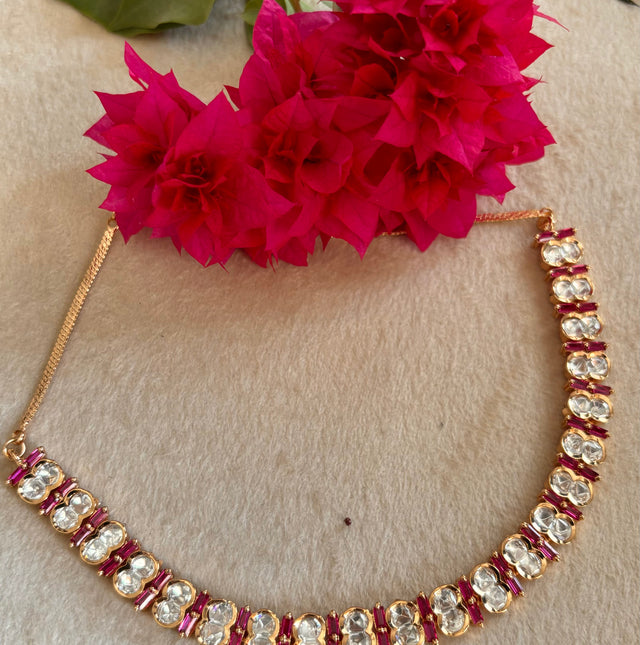 Minimalist ruby necklace