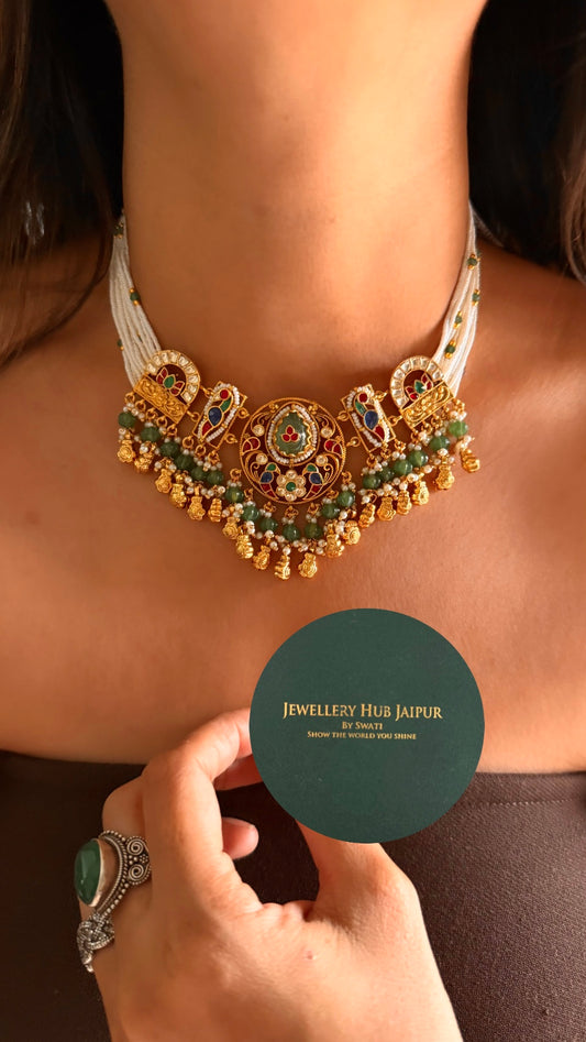 Mint handwork heritage choker