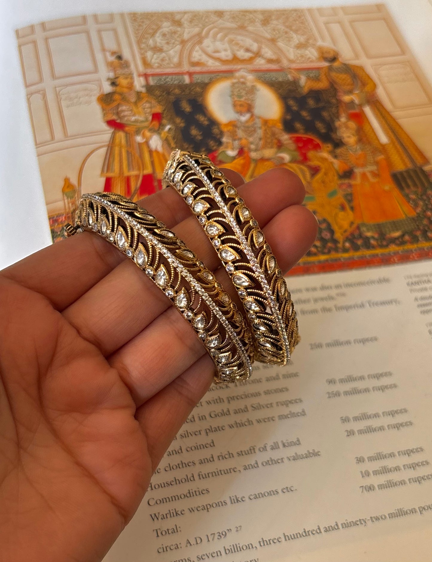 Heritage victorian moissanite bangles