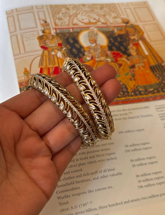 Heritage victorian moissanite bangles