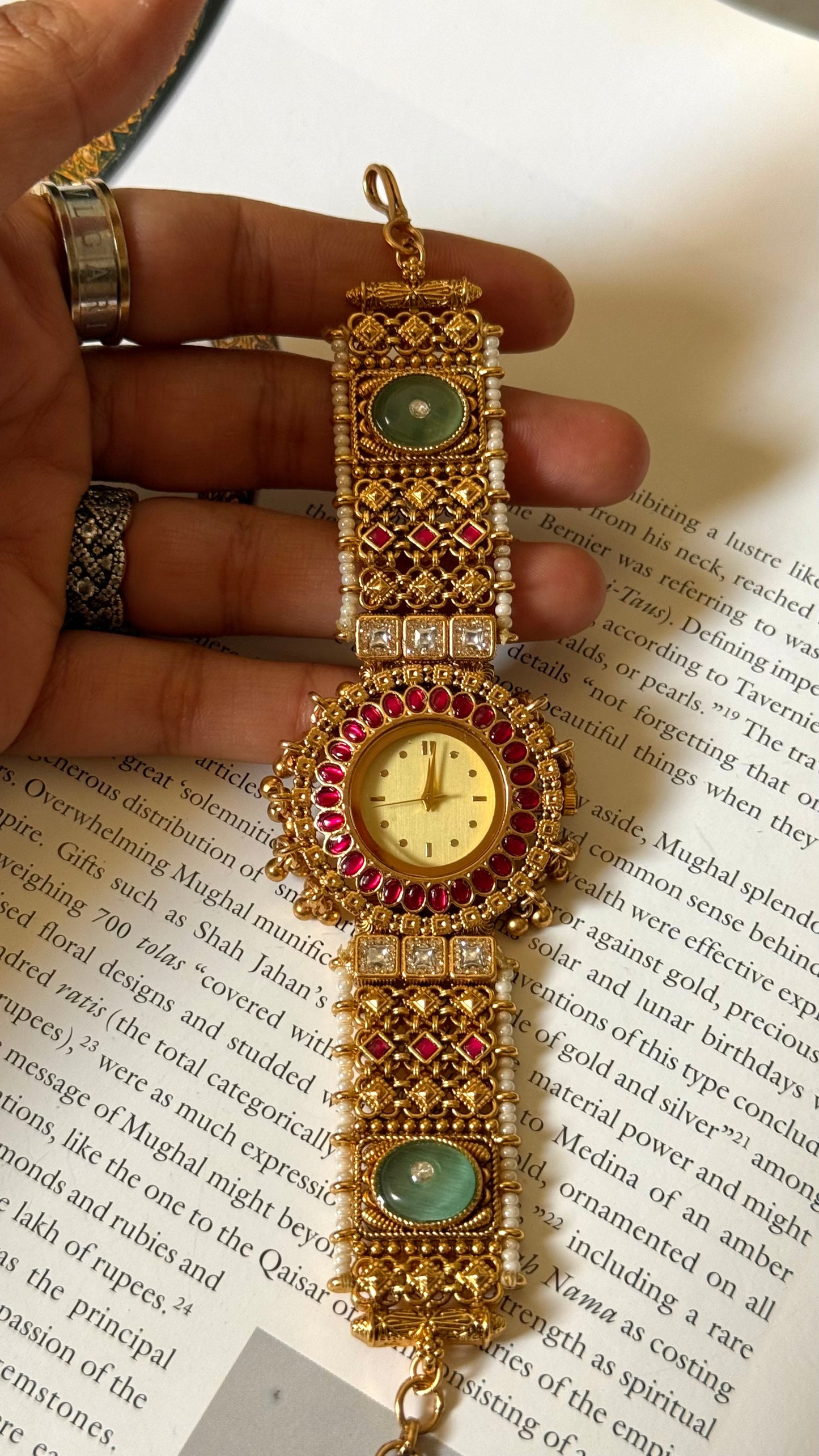 Ranisa inspired vintage gold dial watch