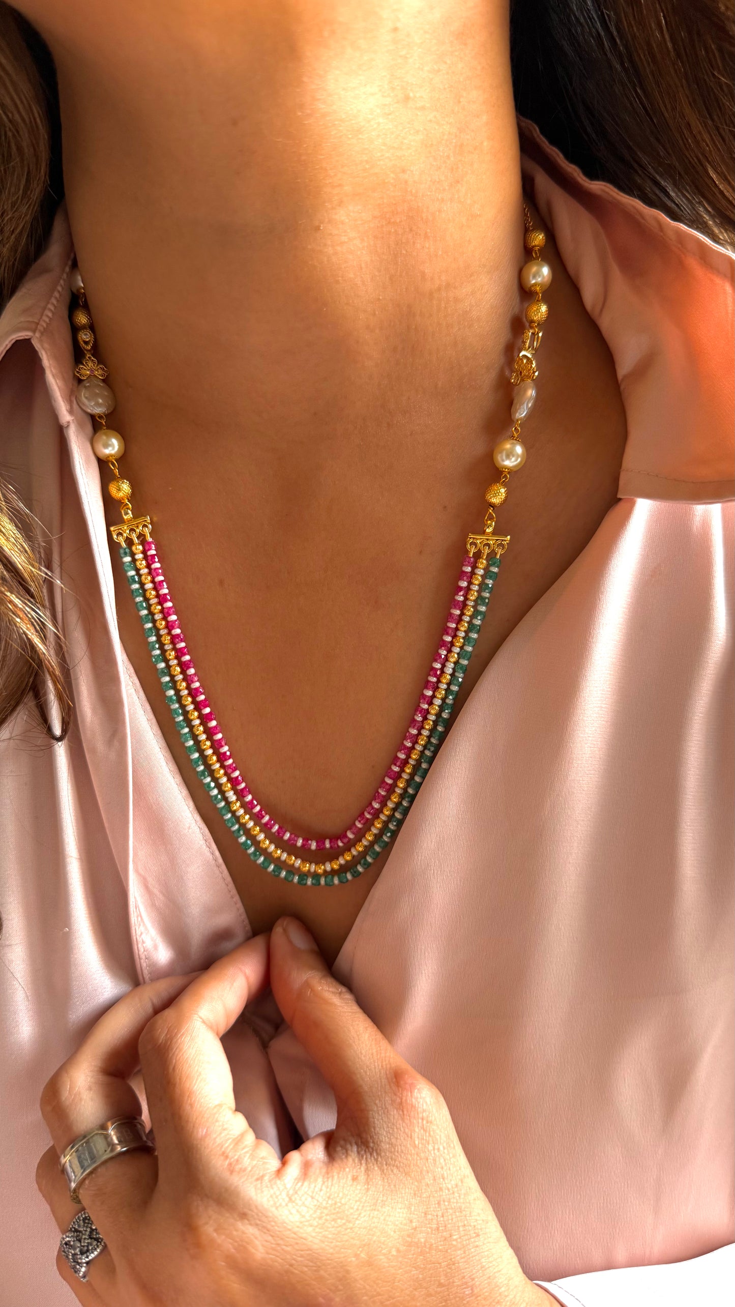Matarmala with mother of pearl detailing