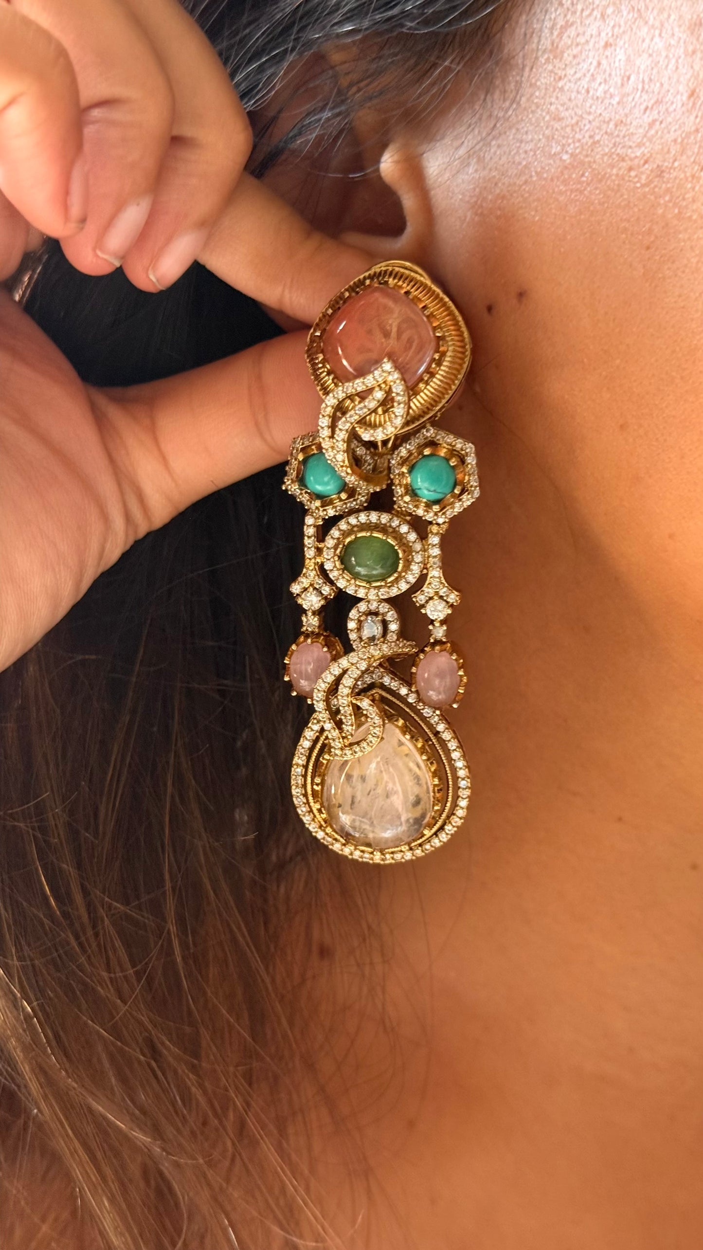 Sabhyasachi inspired
 designer cocktail danglers