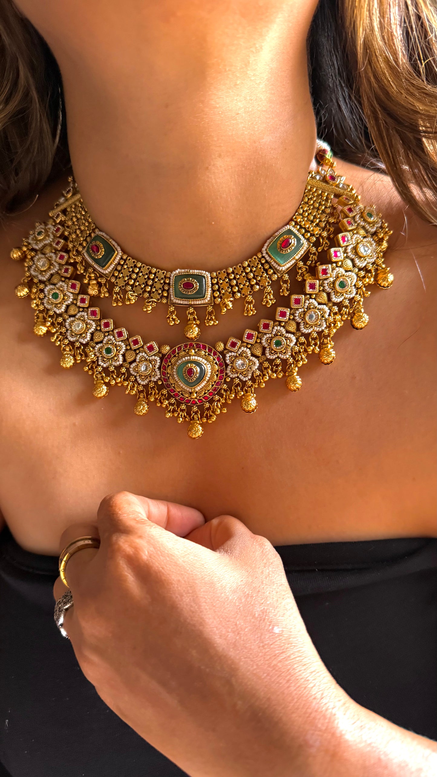 Swarovski detailing Rajwada necklace