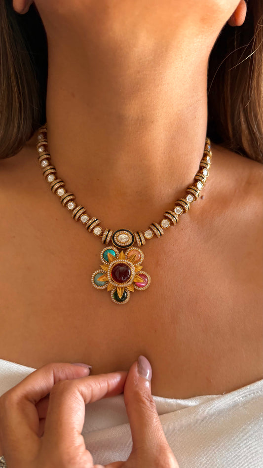 Garima Sabhyasachi inspired designer multicoloured necklace