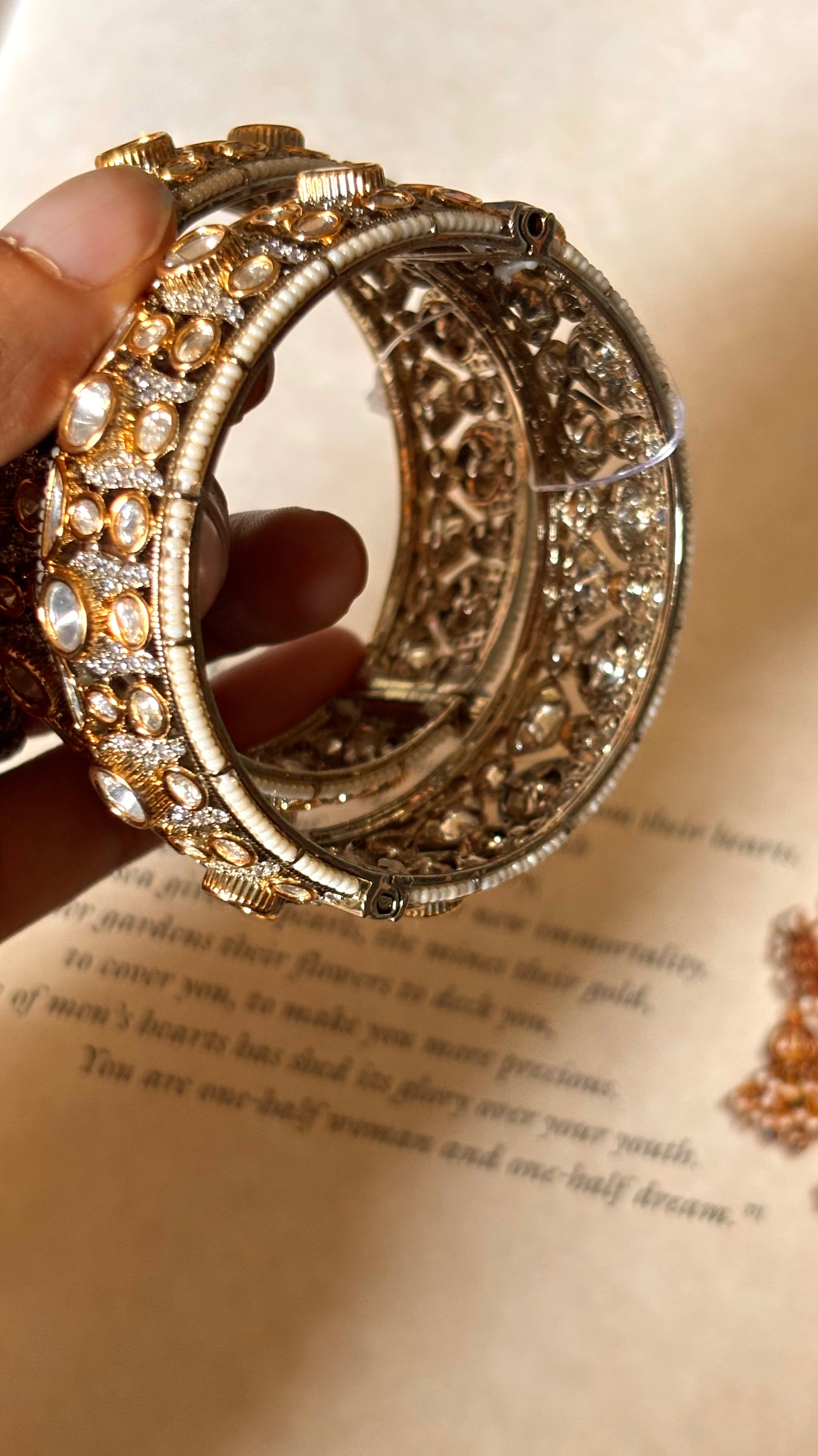 Real moissanite openable bangles