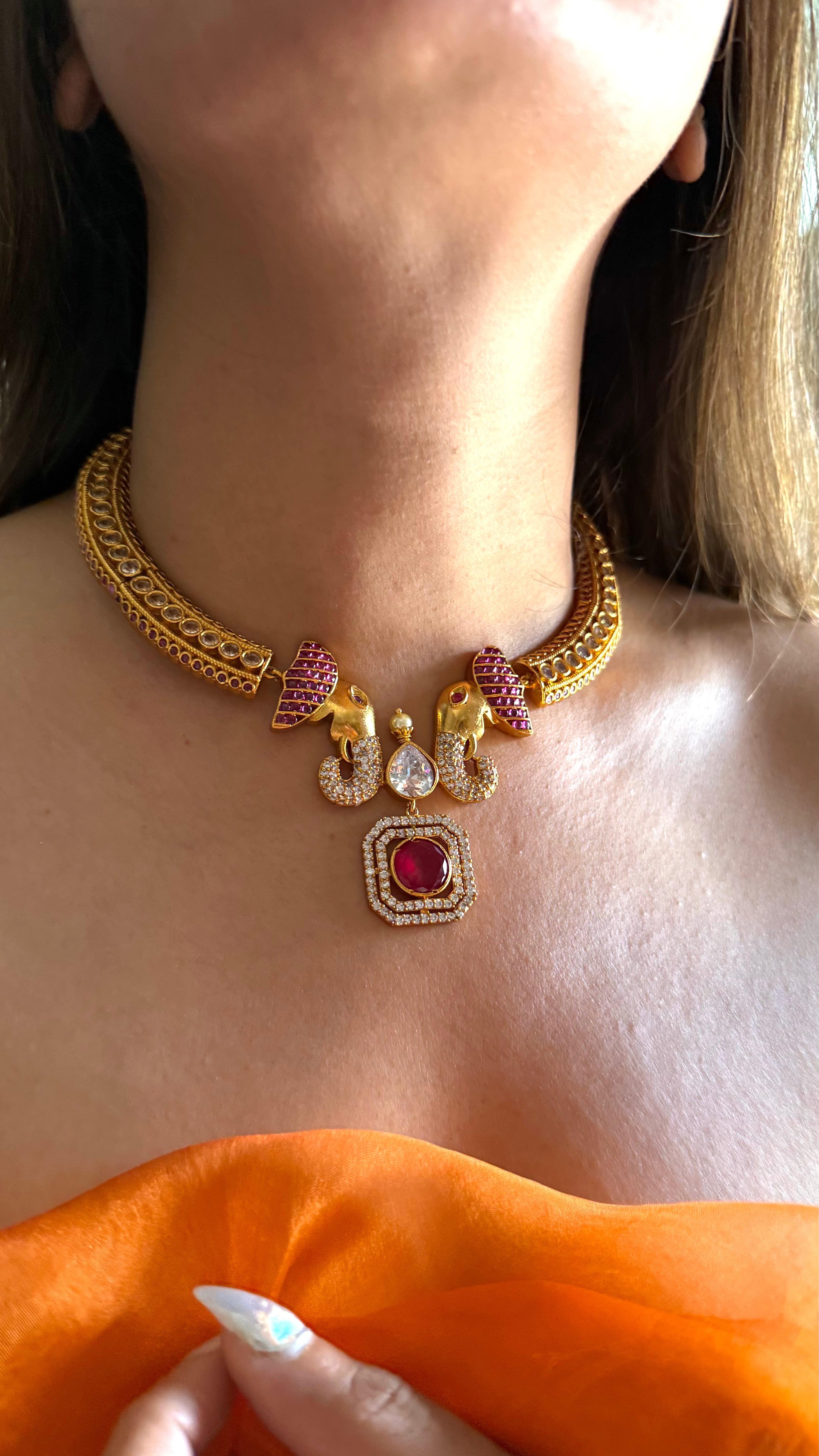 Gajanand ruby moissanite hasli