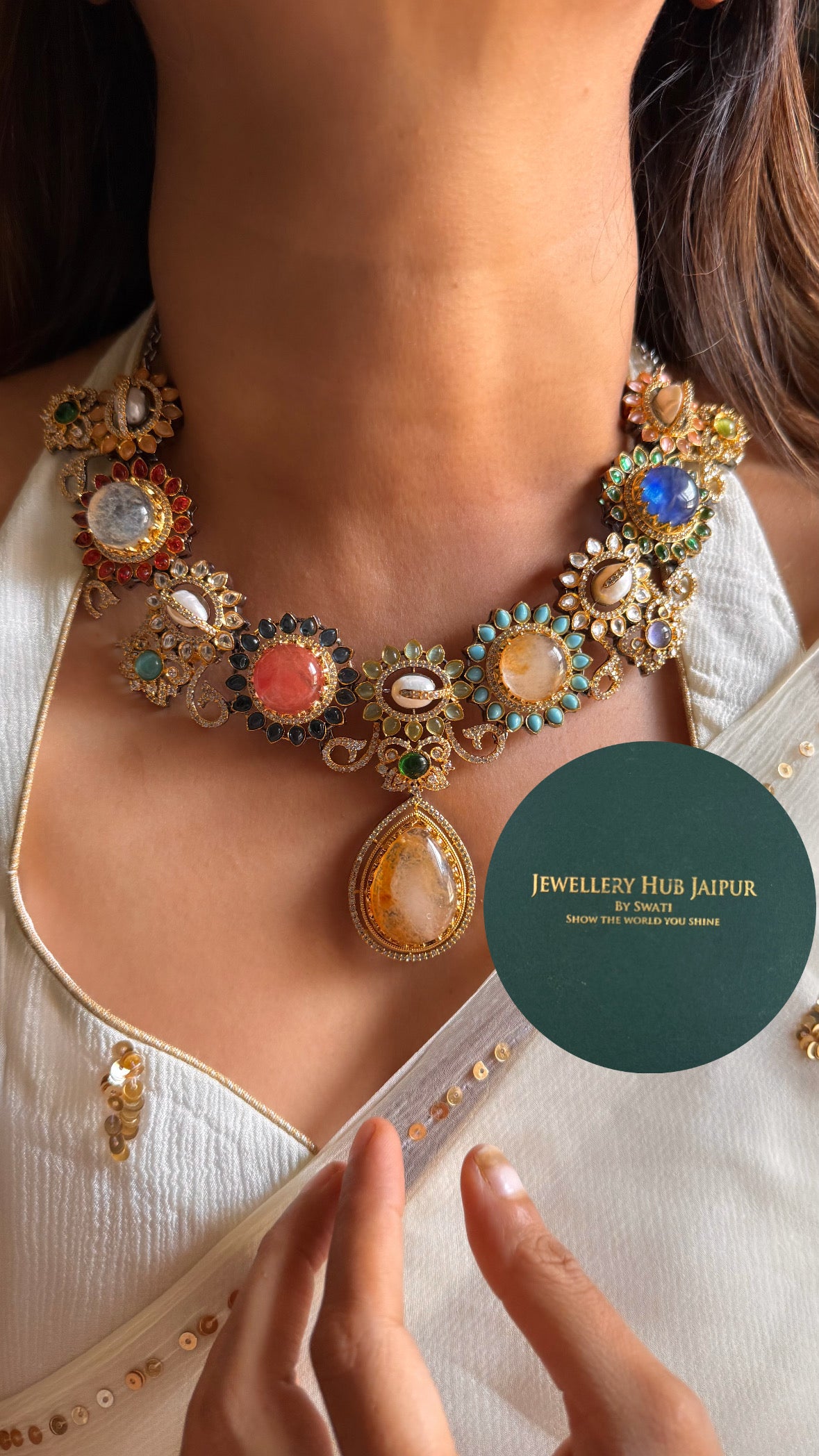 Navratna floral designed set