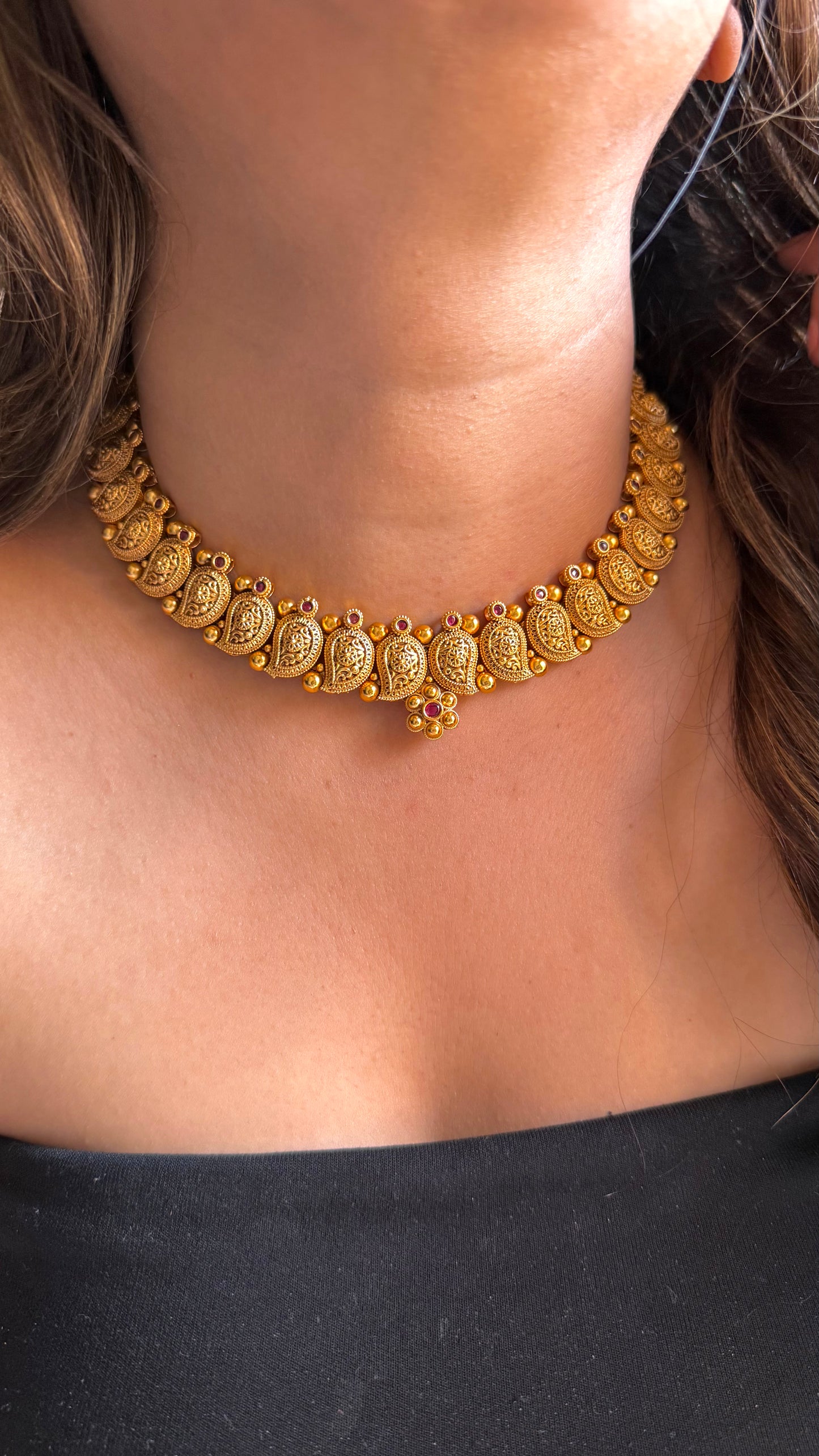 Maharashtrian Madhubani leaf 🍃 necklace