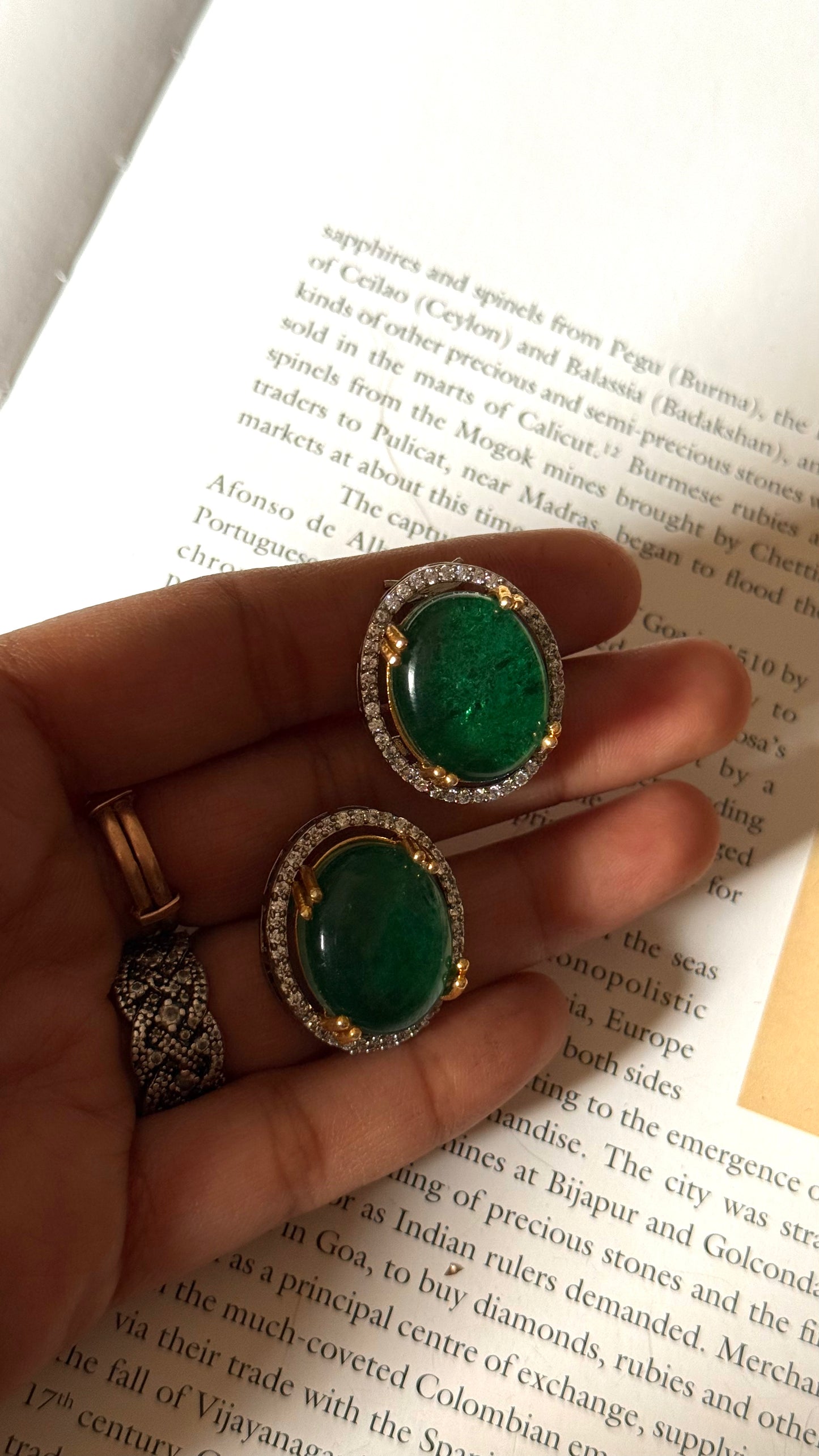 Emerald studs
