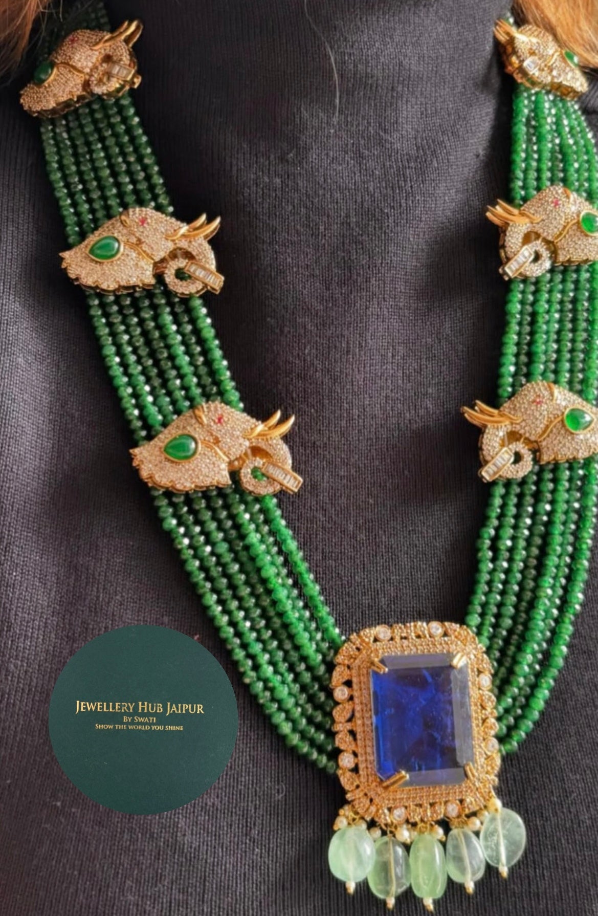 Heritage emerald and sapphire rani haar