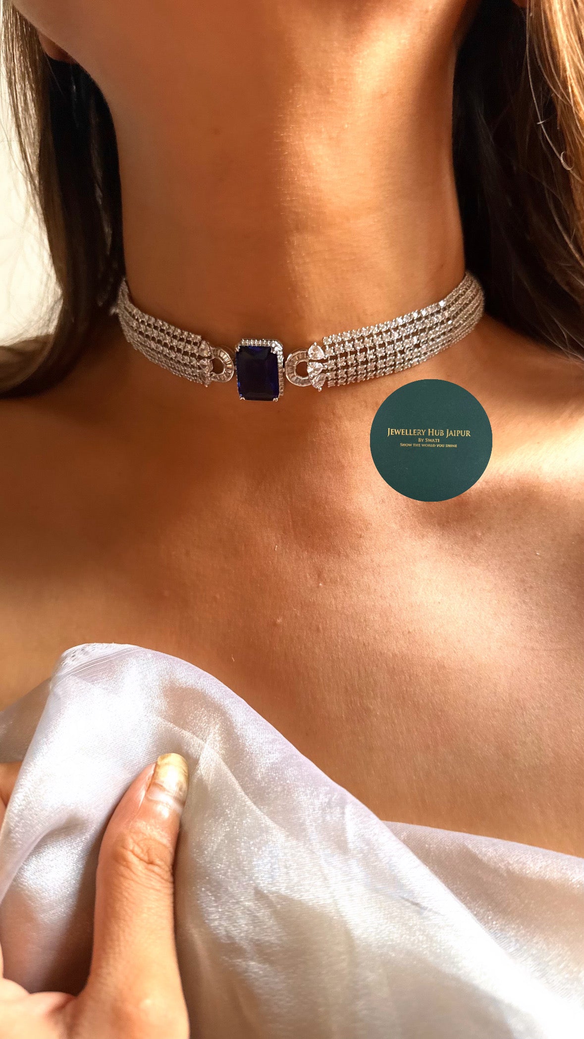 Sapphire doublet diamond minimal cocktail set