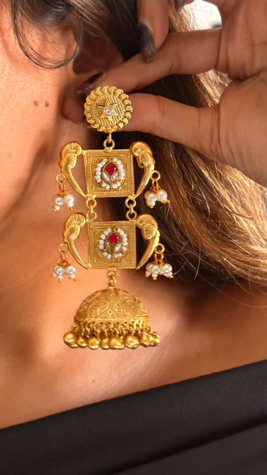 Ruby rajwada long jhumka