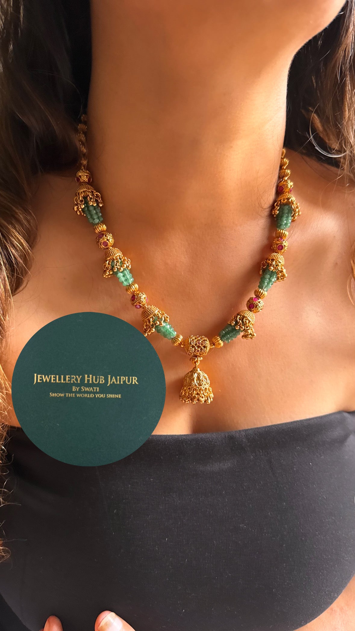 Jhumka style rajwada string   Set