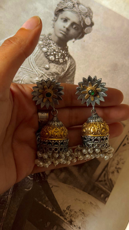 Emerald floral Garo tribal Earrings