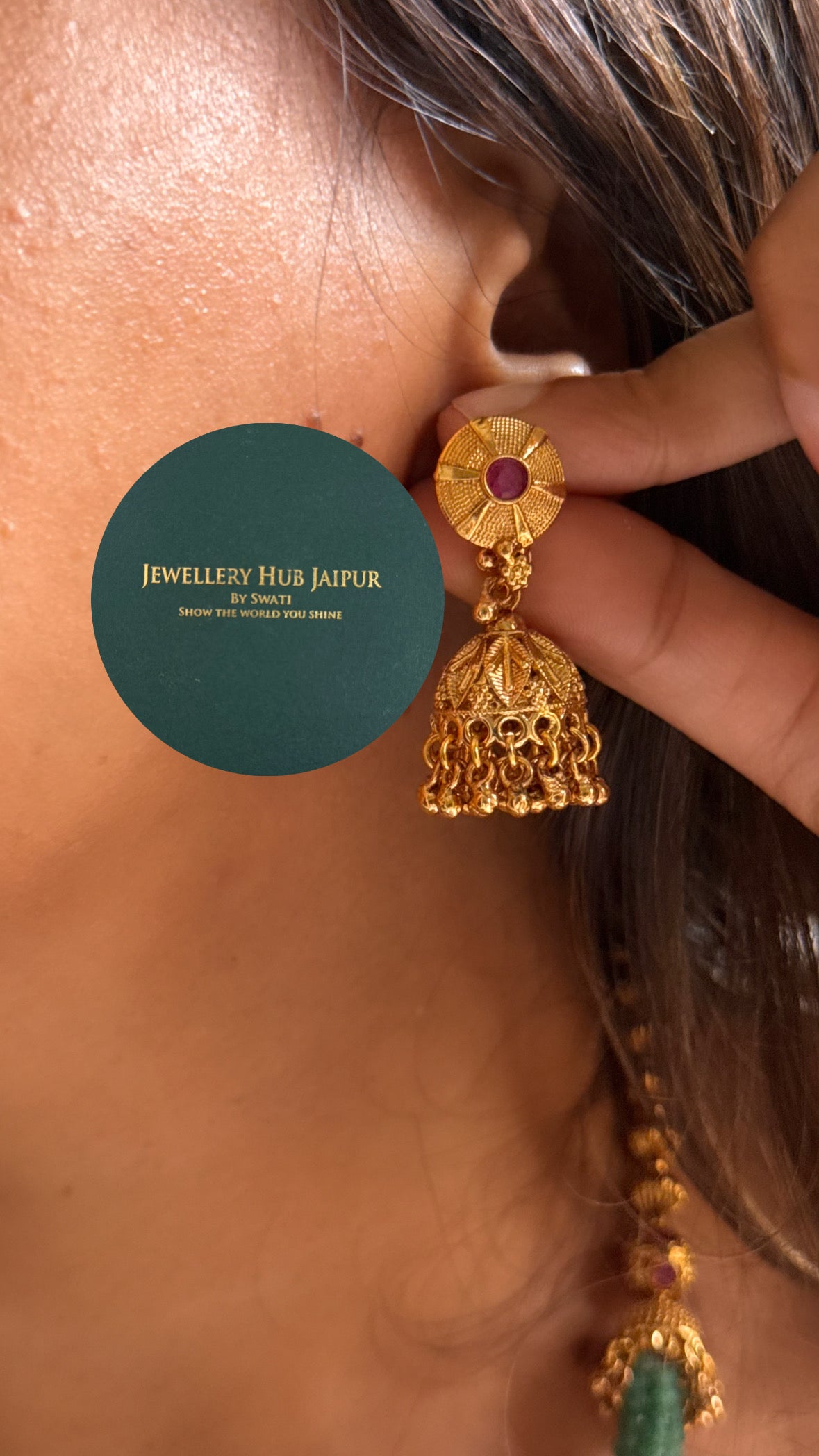 Jhumka style rajwada string   Set