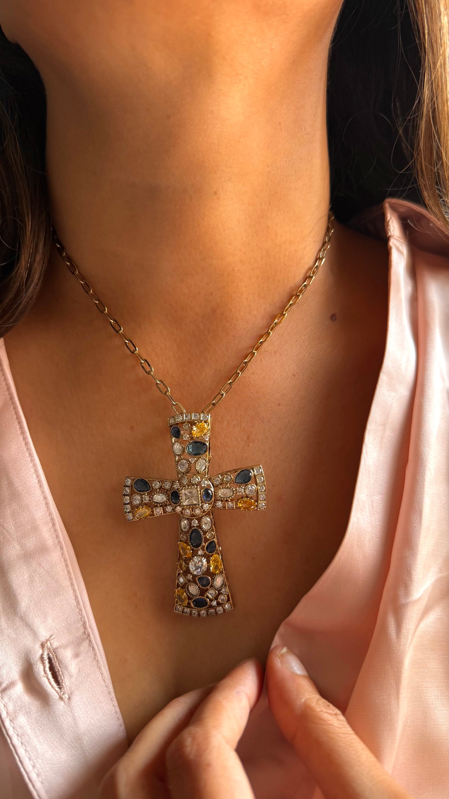 Sabyasachi inspired The Jeweled Byzantine Cross set