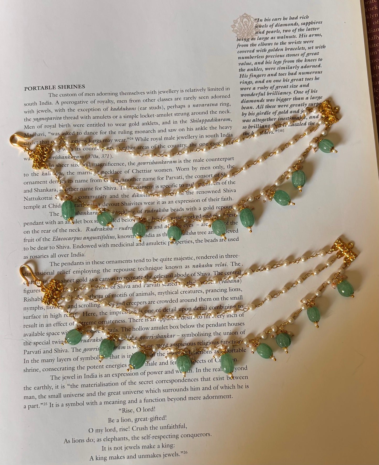3 layer mint drops pearl detailing kaanchain