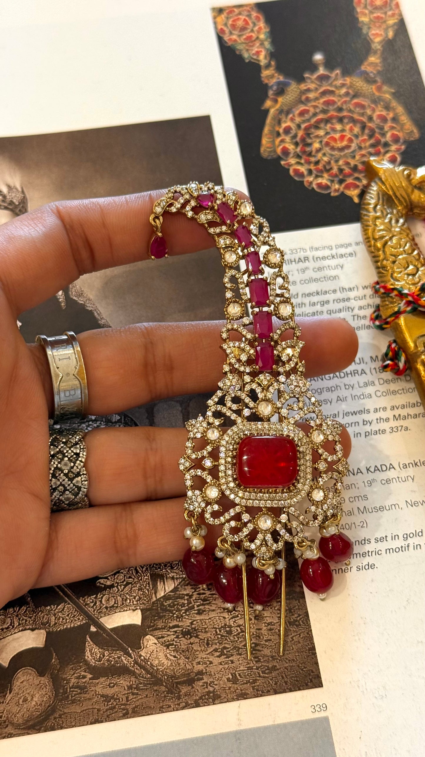 Ruby doublet Victorian Kalgi