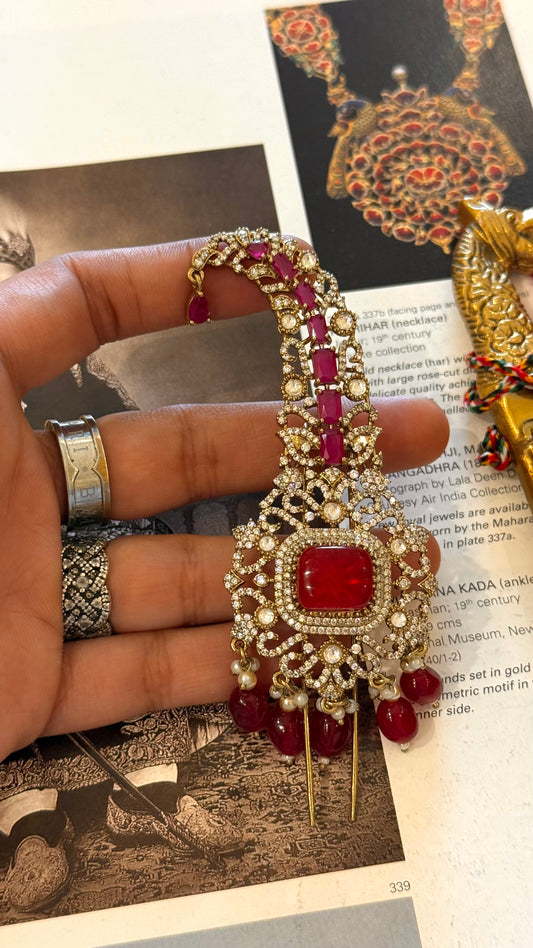Ruby doublet Victorian Kalgi