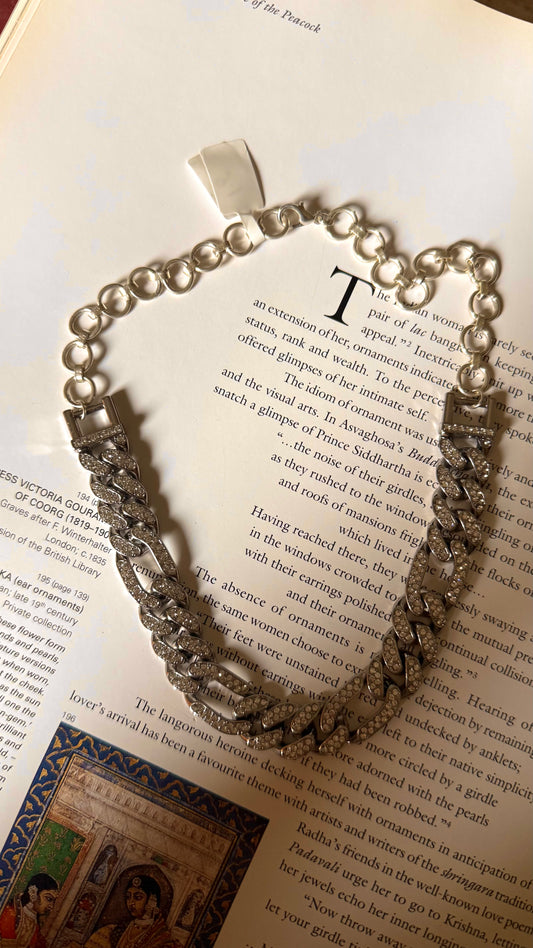 Oxidised silver chain