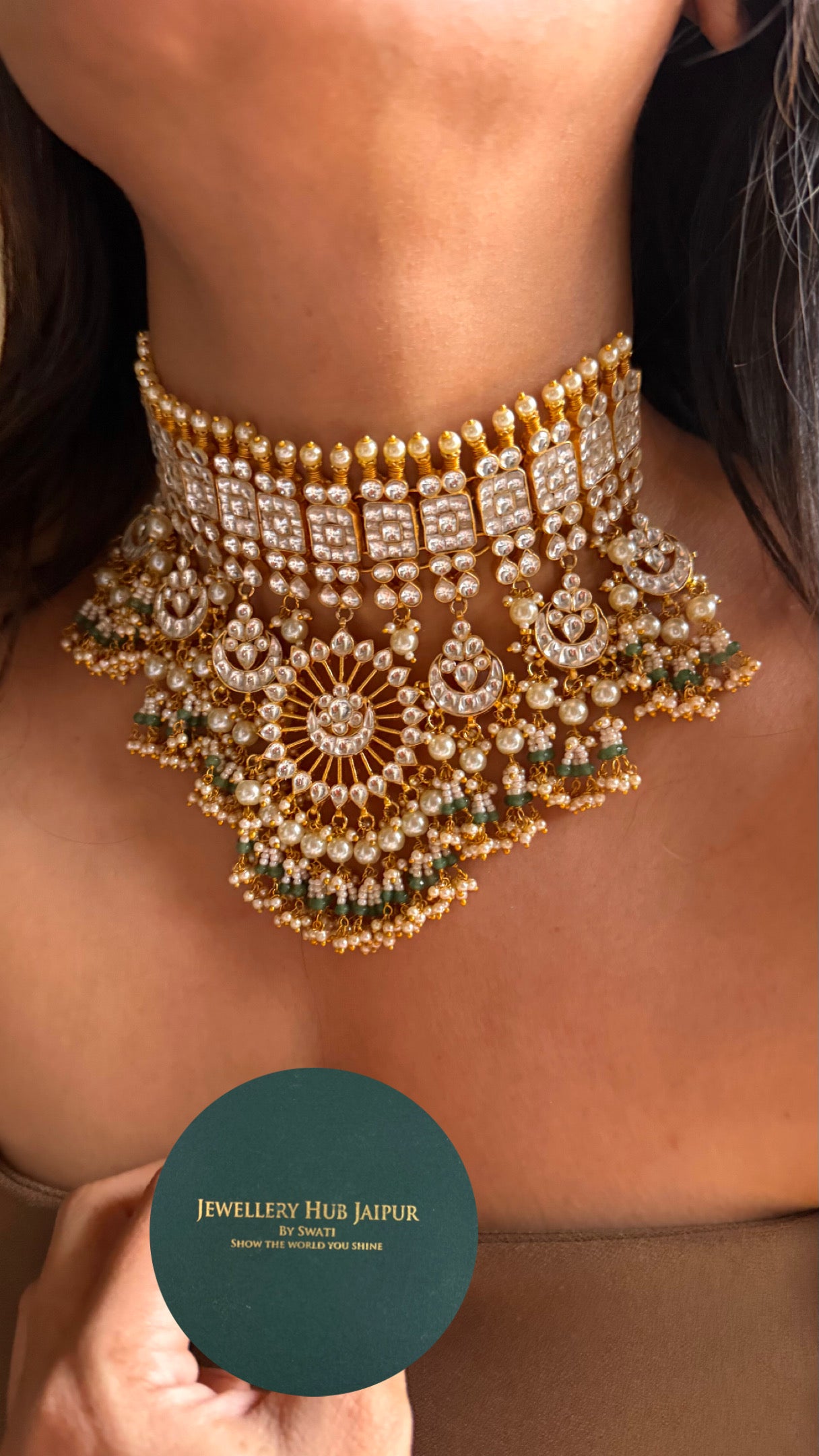 Real paachi handmade chaand nakashi bridal Necklace
