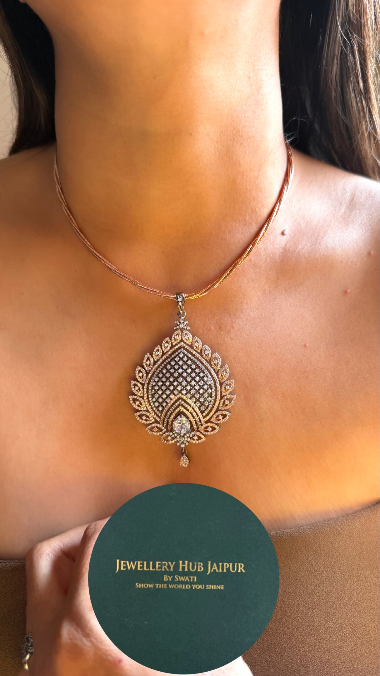 Diamond doublet  Victorian Pendant set