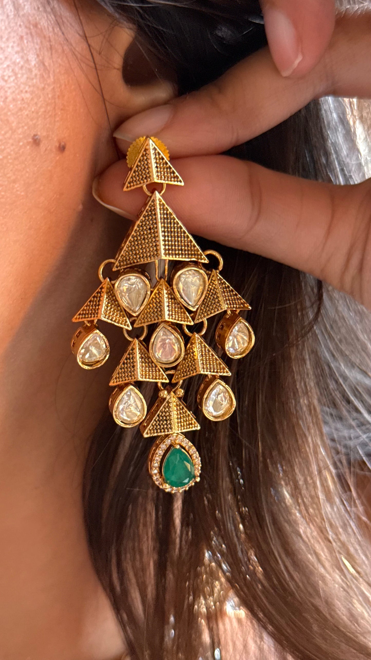 Vintage polki contemporary necklace