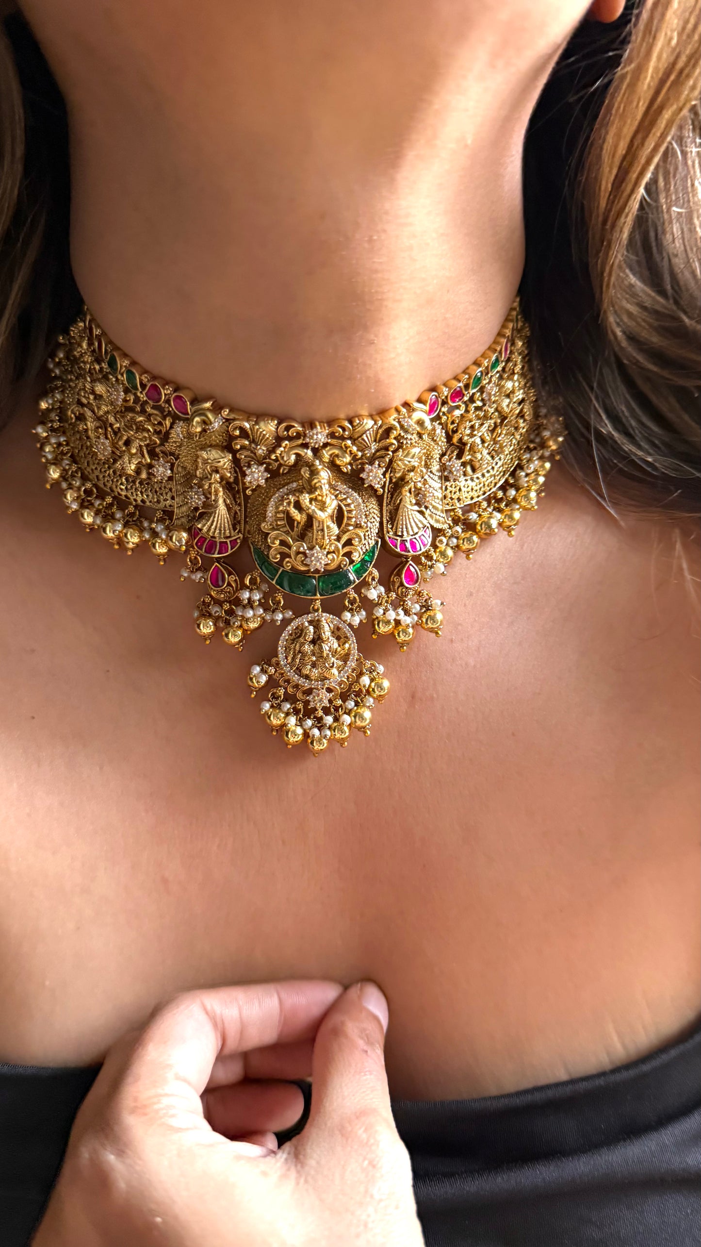 Lord Krishna bansuri swaroop choker