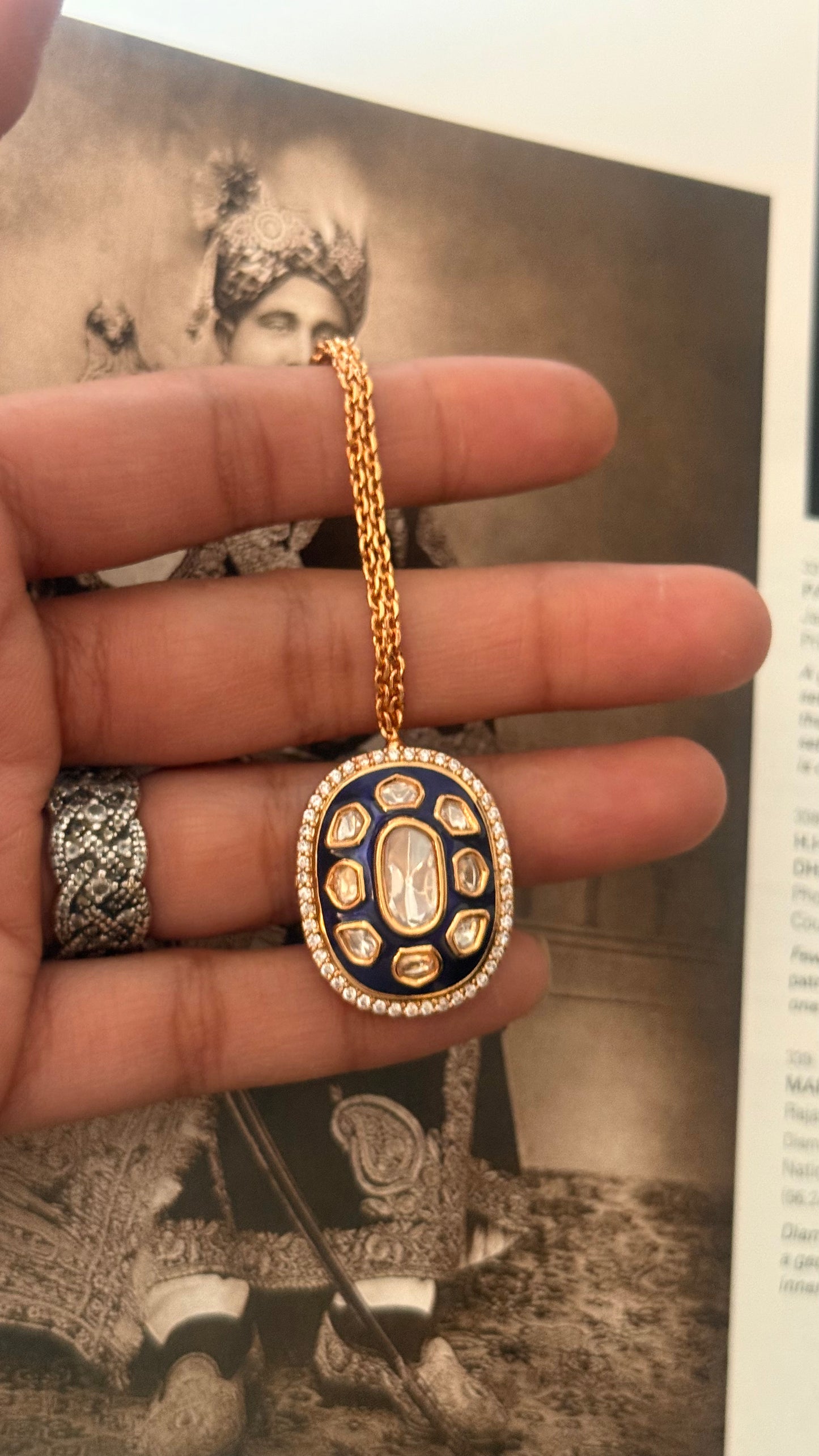 Sapphire single polki mangtika